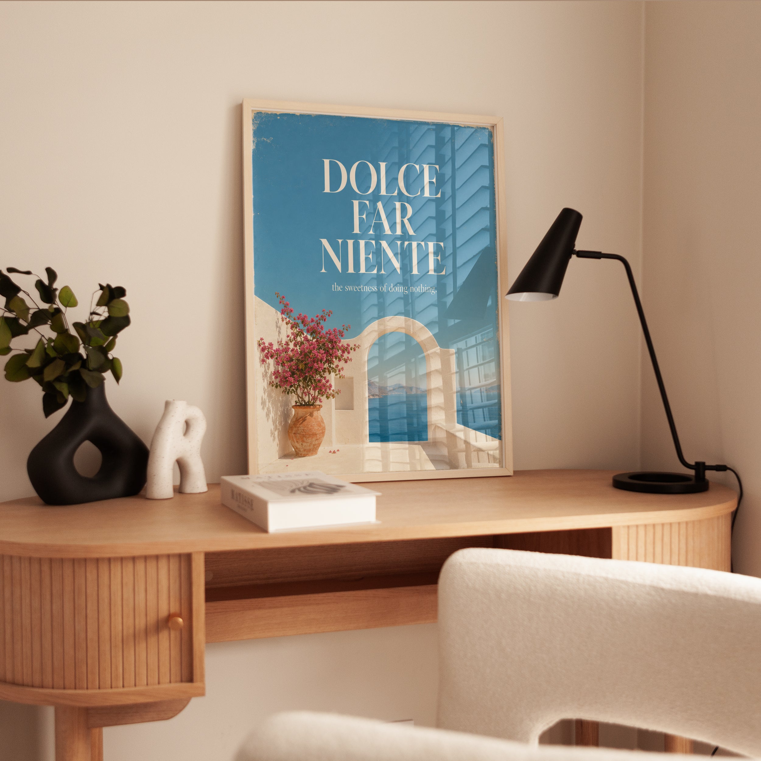 Italian Quote Wall Art – Dolce Far Niente Print - interior