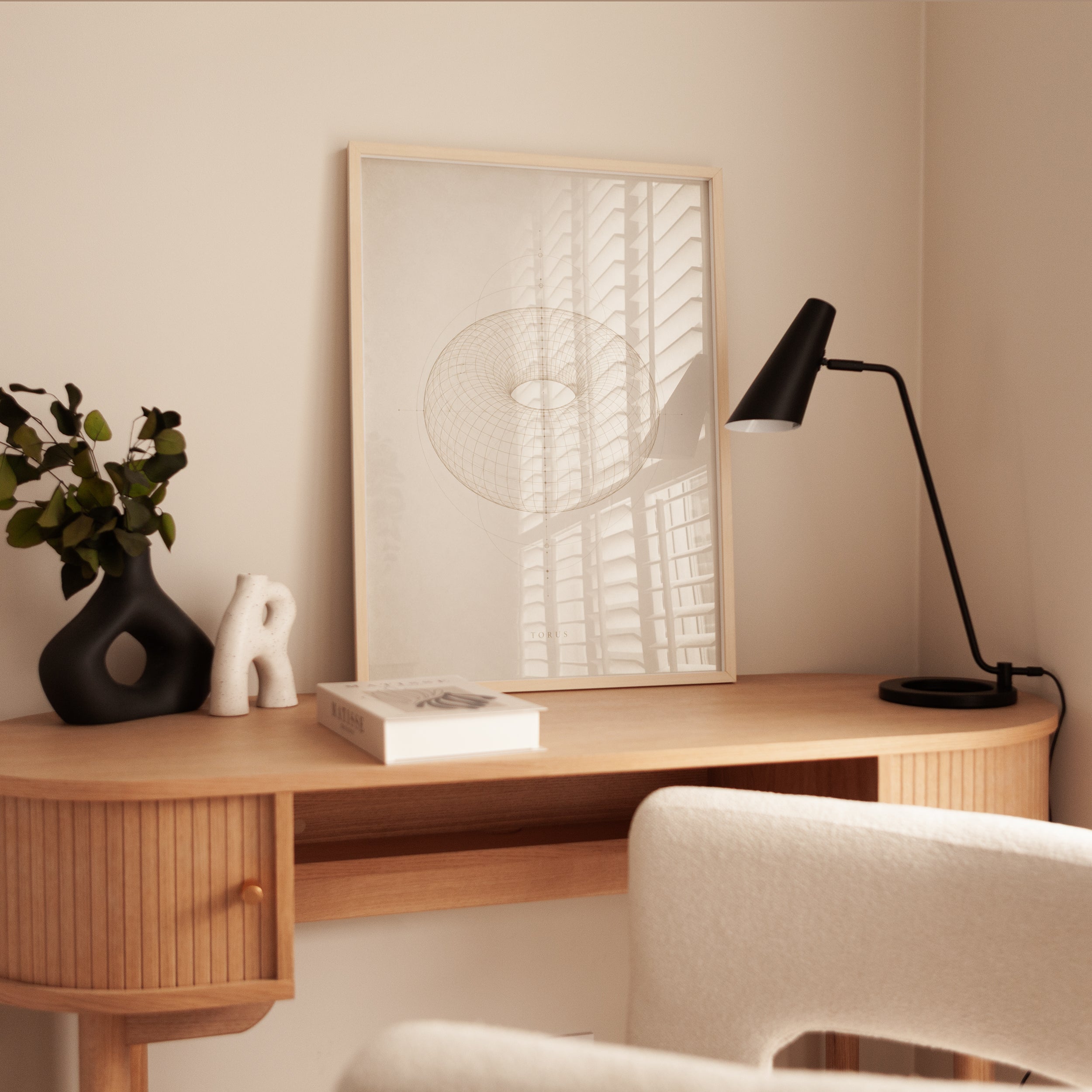 Torus Wireframe Art Print - interior