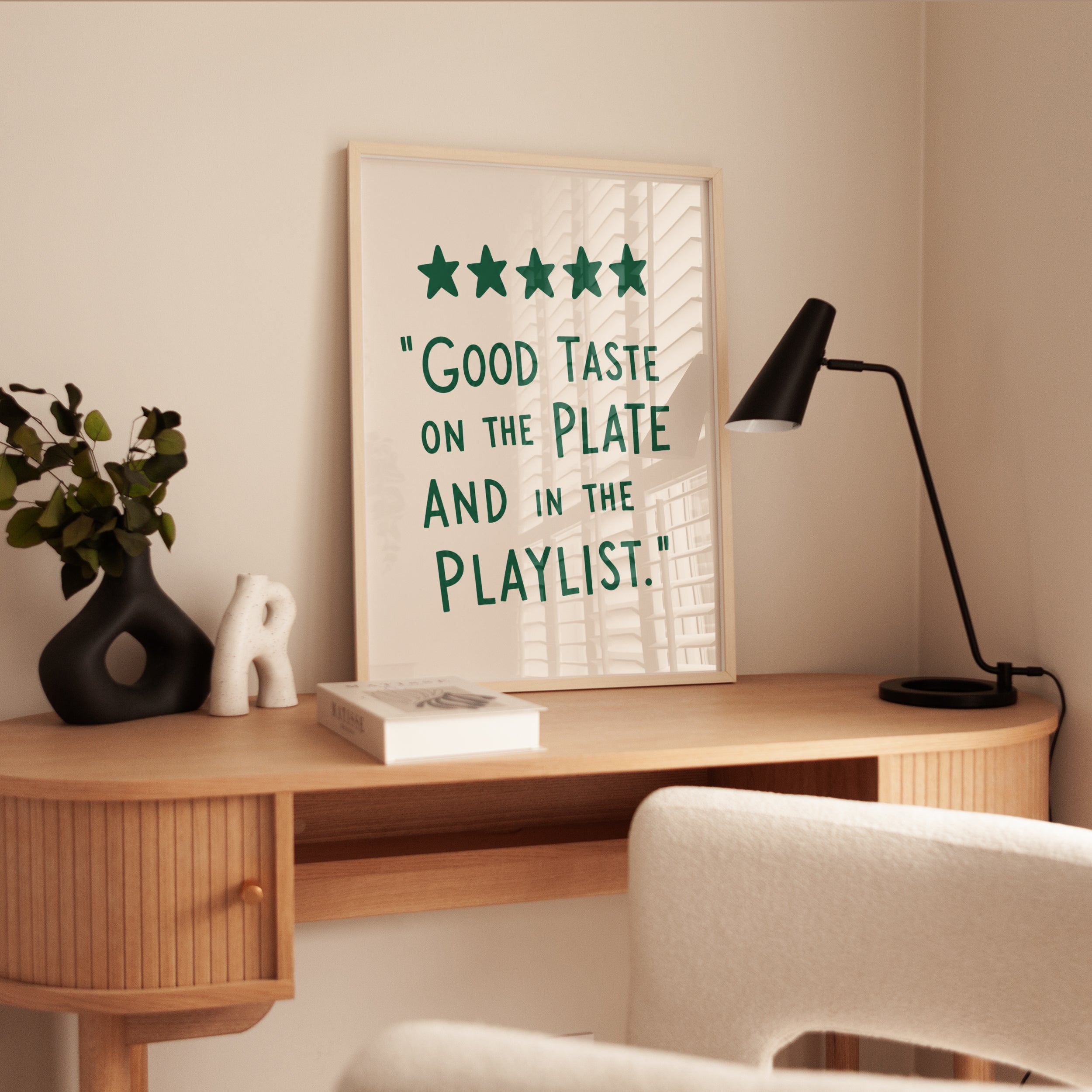 Five Star Quote Print: Fun Kitchen and Dining Room Wall Art - interior