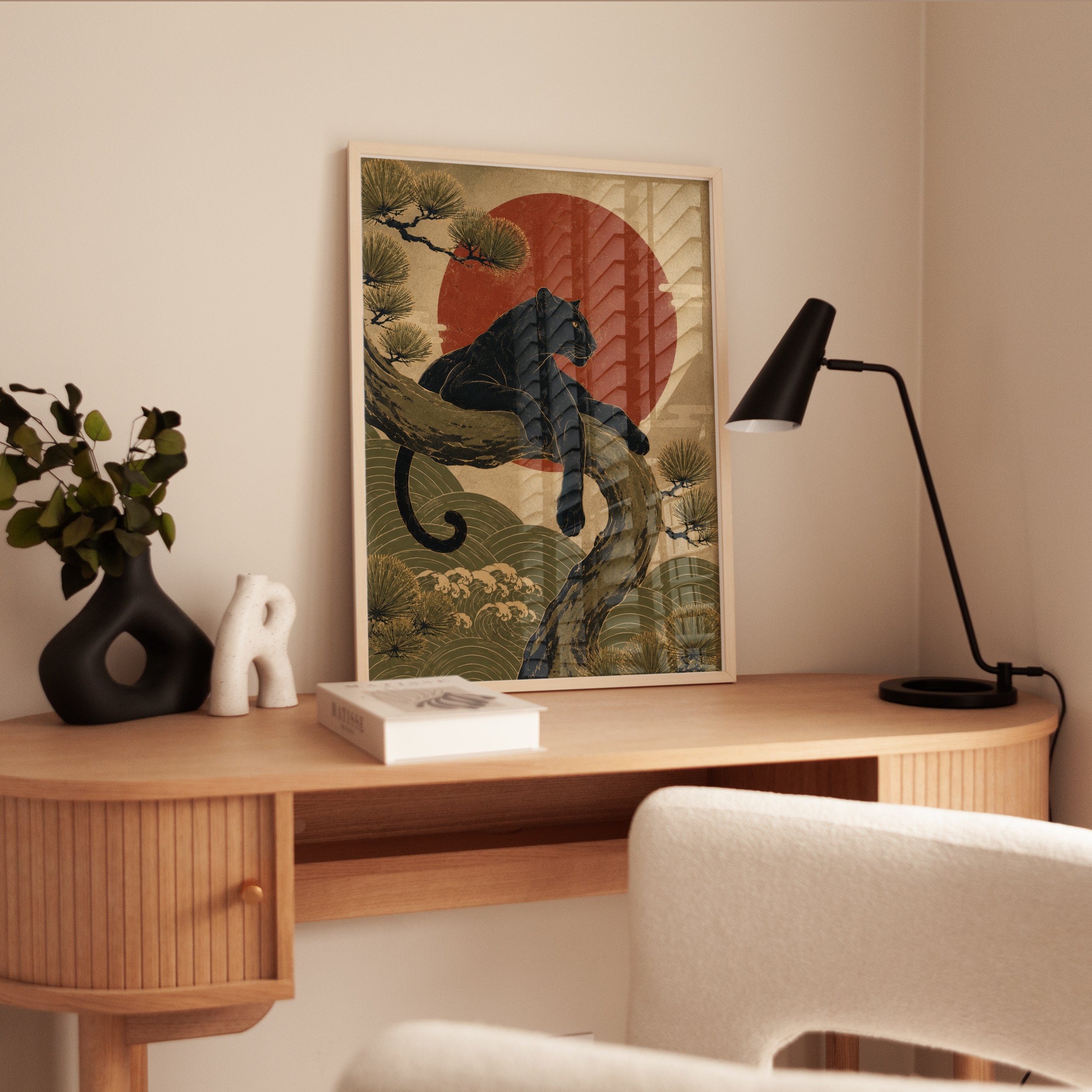 Black Panther Japanese Art Print - interior