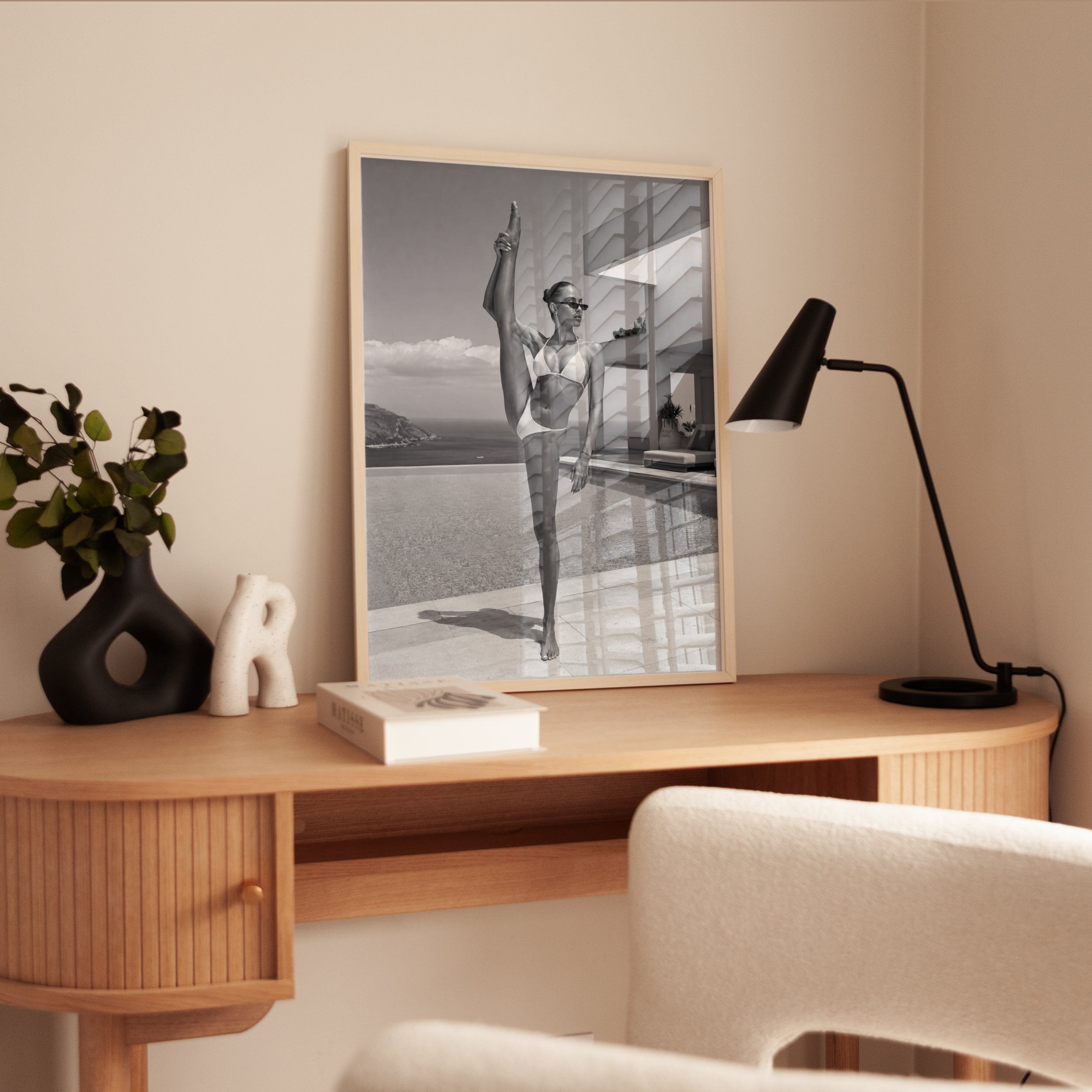 Yoga Wall Art – Black and White Photography - interior