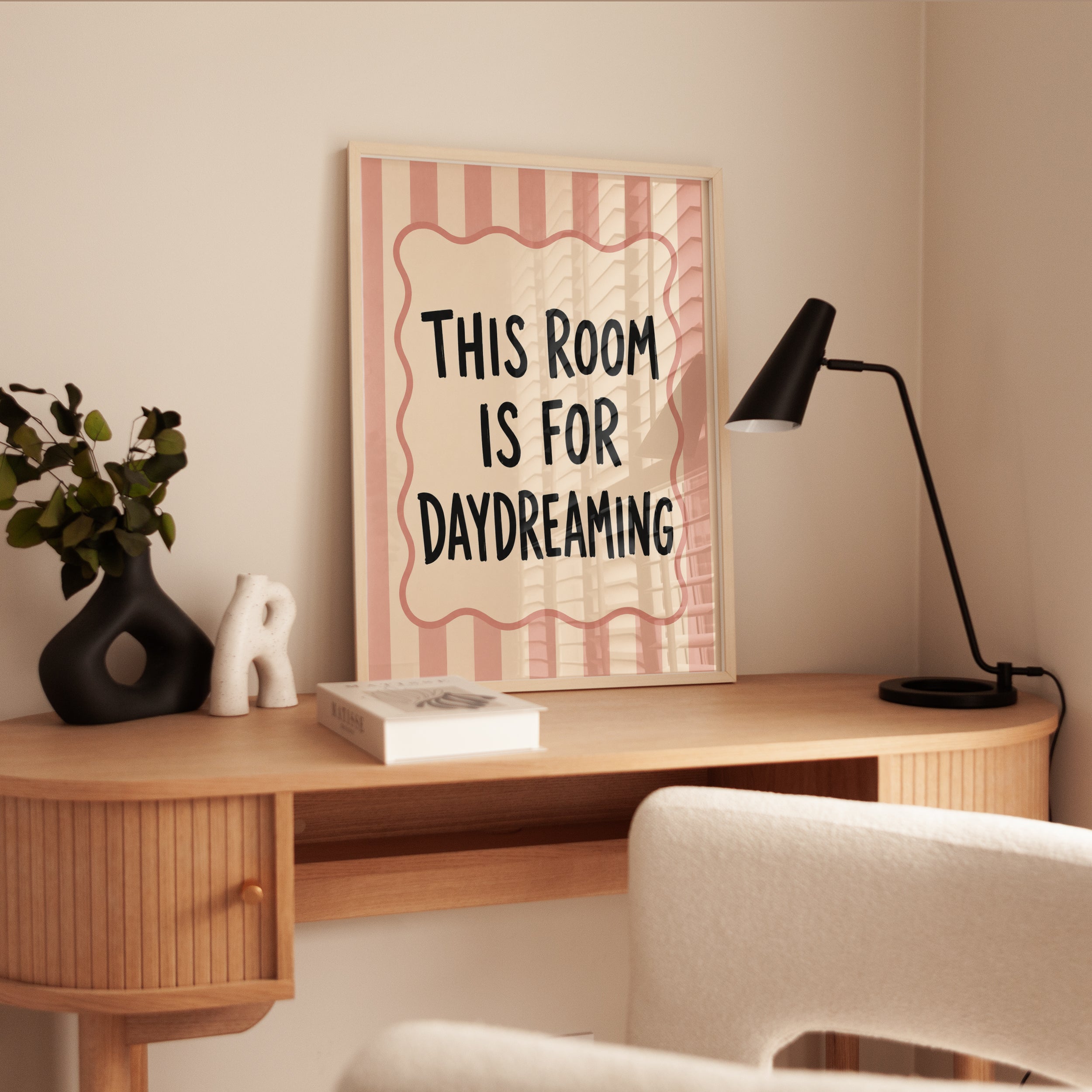 Daydreaming Quote Print: Whimsical Typography Art (Bedroom Decor) - interior