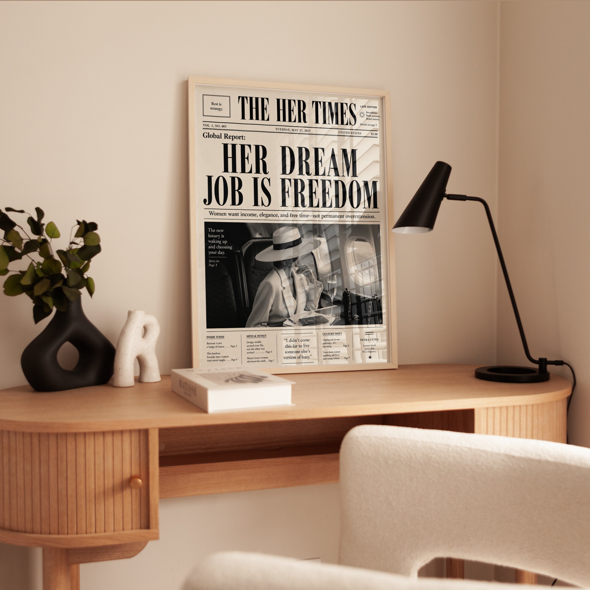 Her Dream Job is Freedom Print - interior