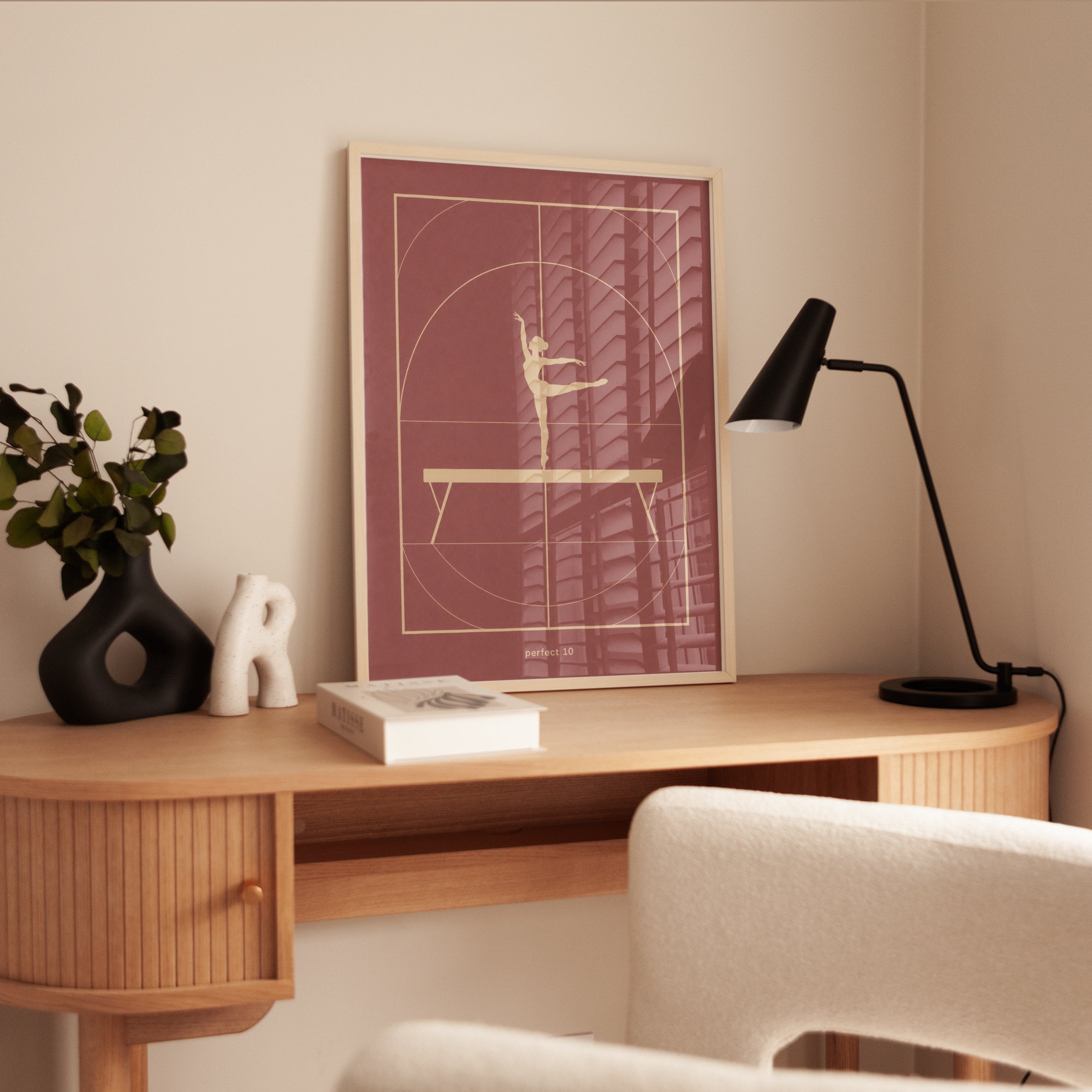 Gymnastics Wall Art – Balance Beam Print - interior
