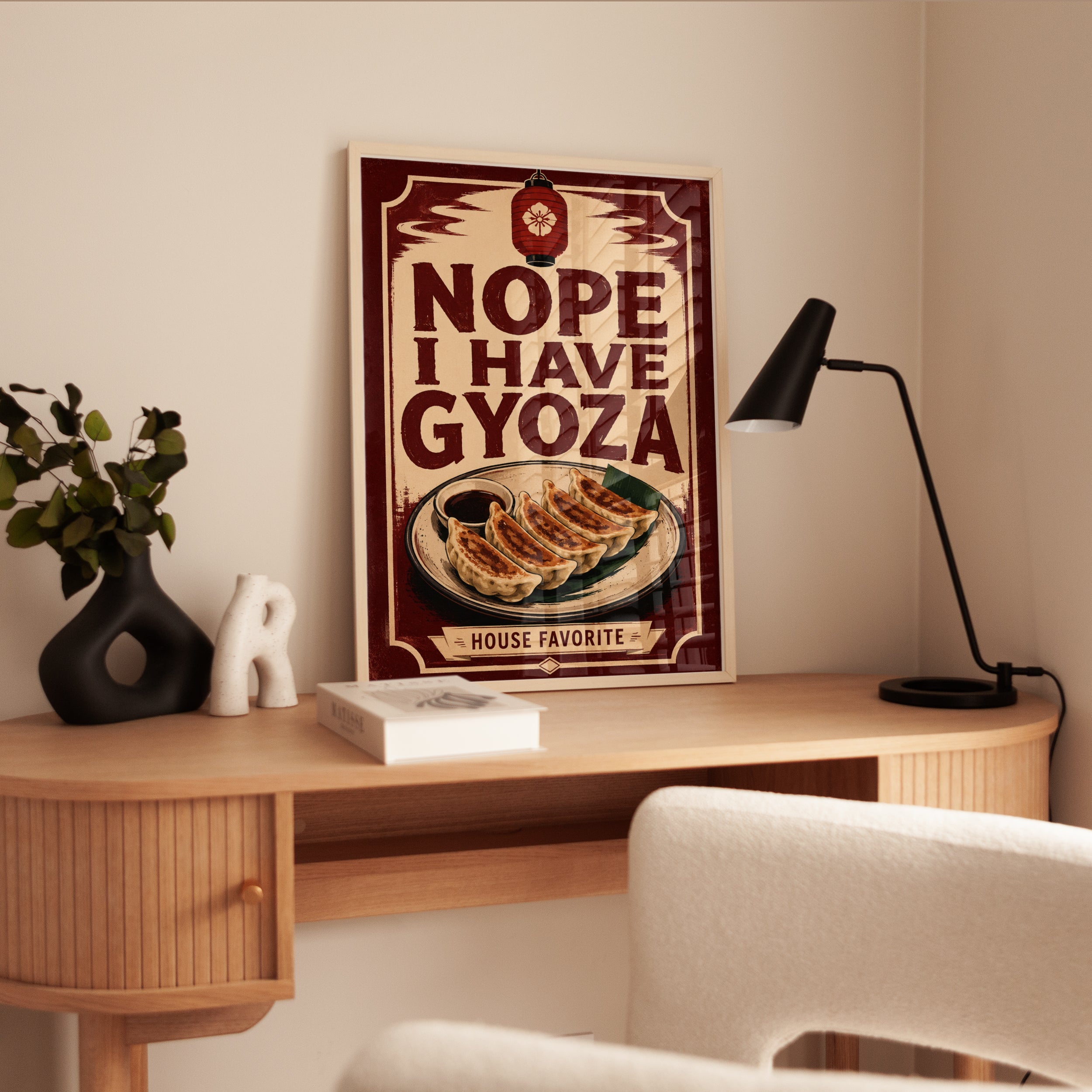 Gyoza Kitchen Wall Art – Japanese Food Poster - interior