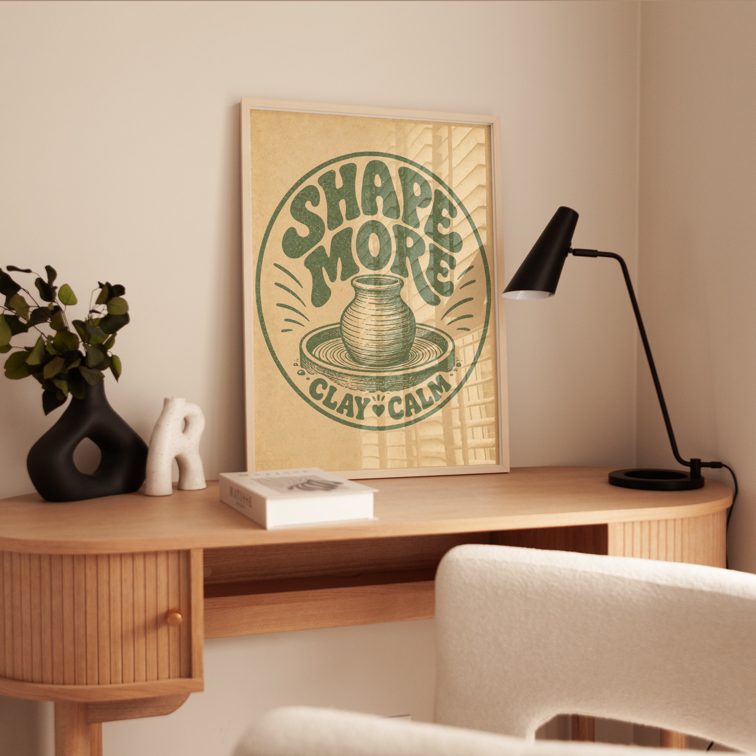 Pottery Print – Vintage Craft Art - interior