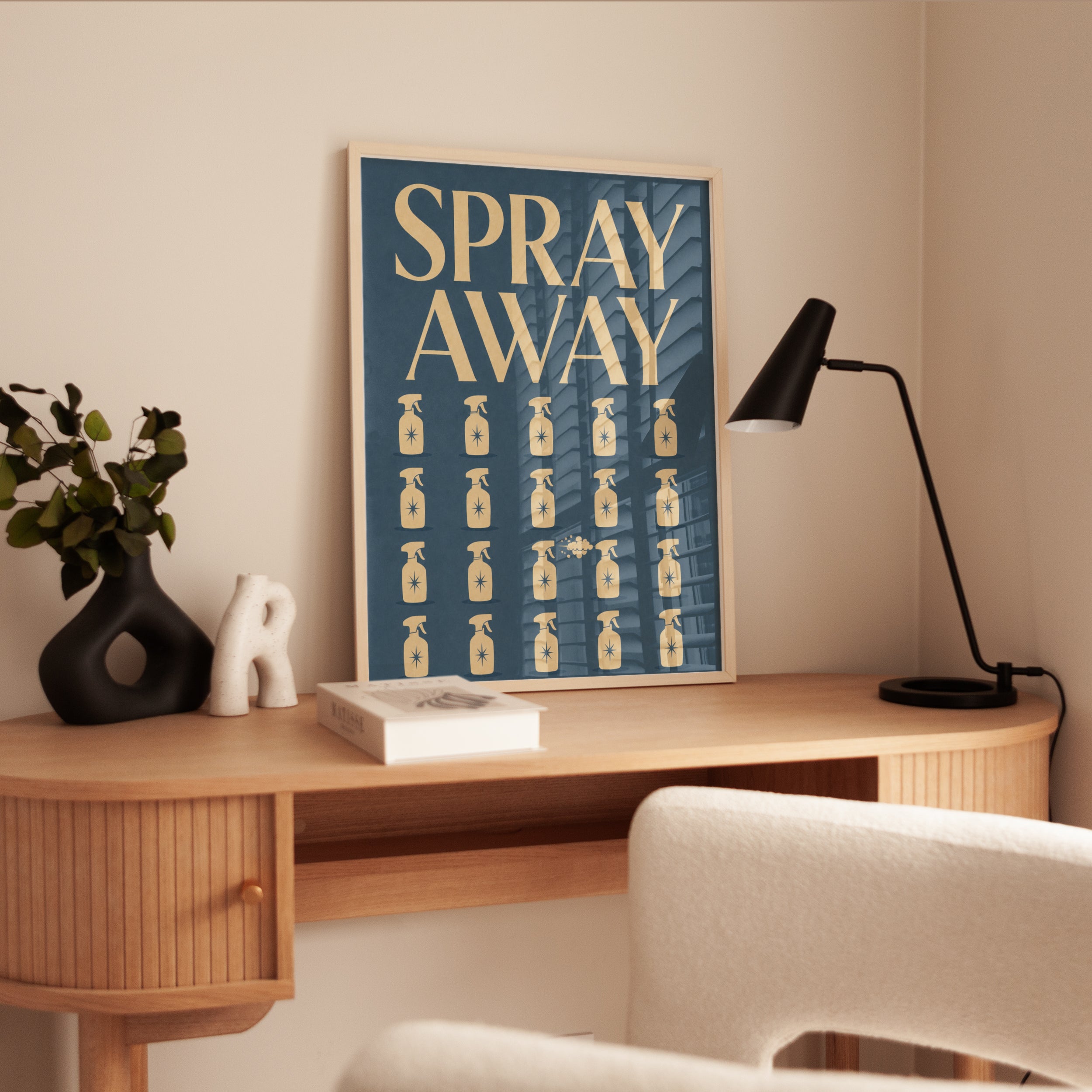 Retro Cleaning Wall Art - interior