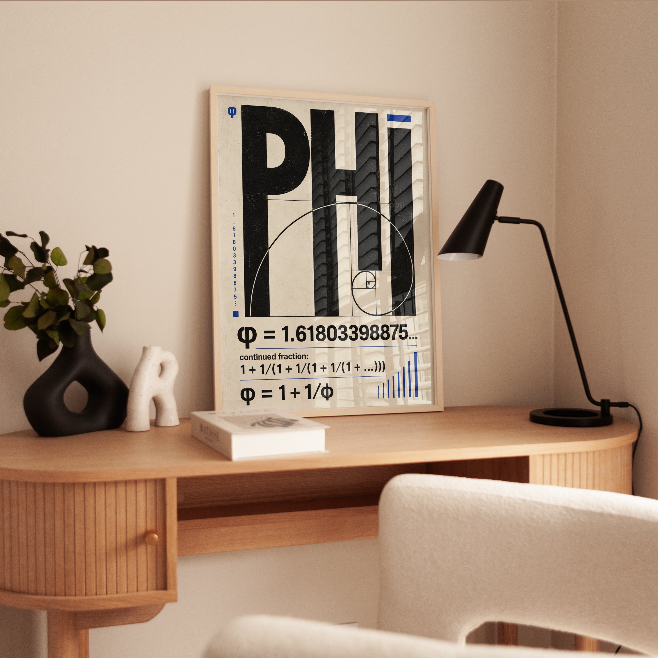 Golden Ratio Poster – Fibonacci Spiral Print - interior