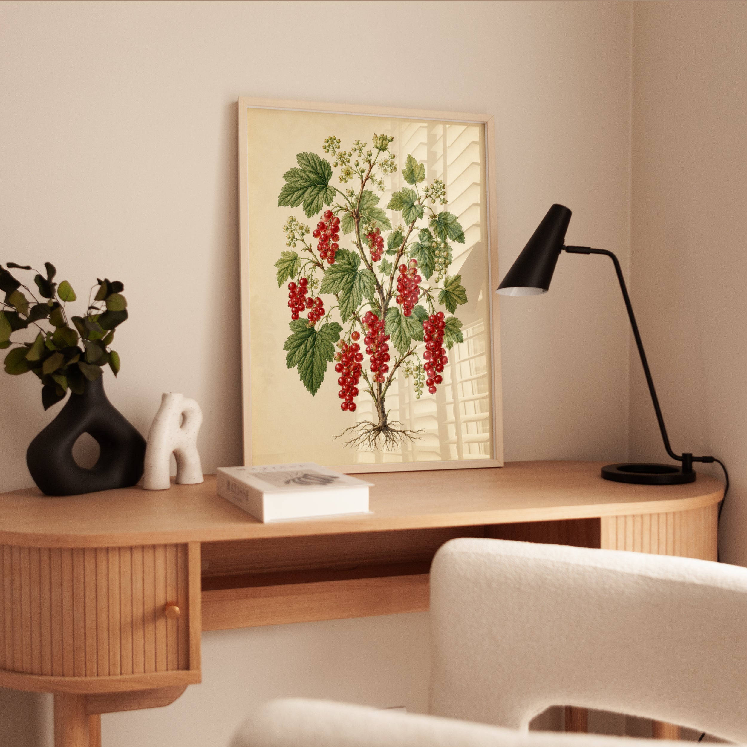 Red Currant Botanical Print — Vintage Fruit Illustration - interior
