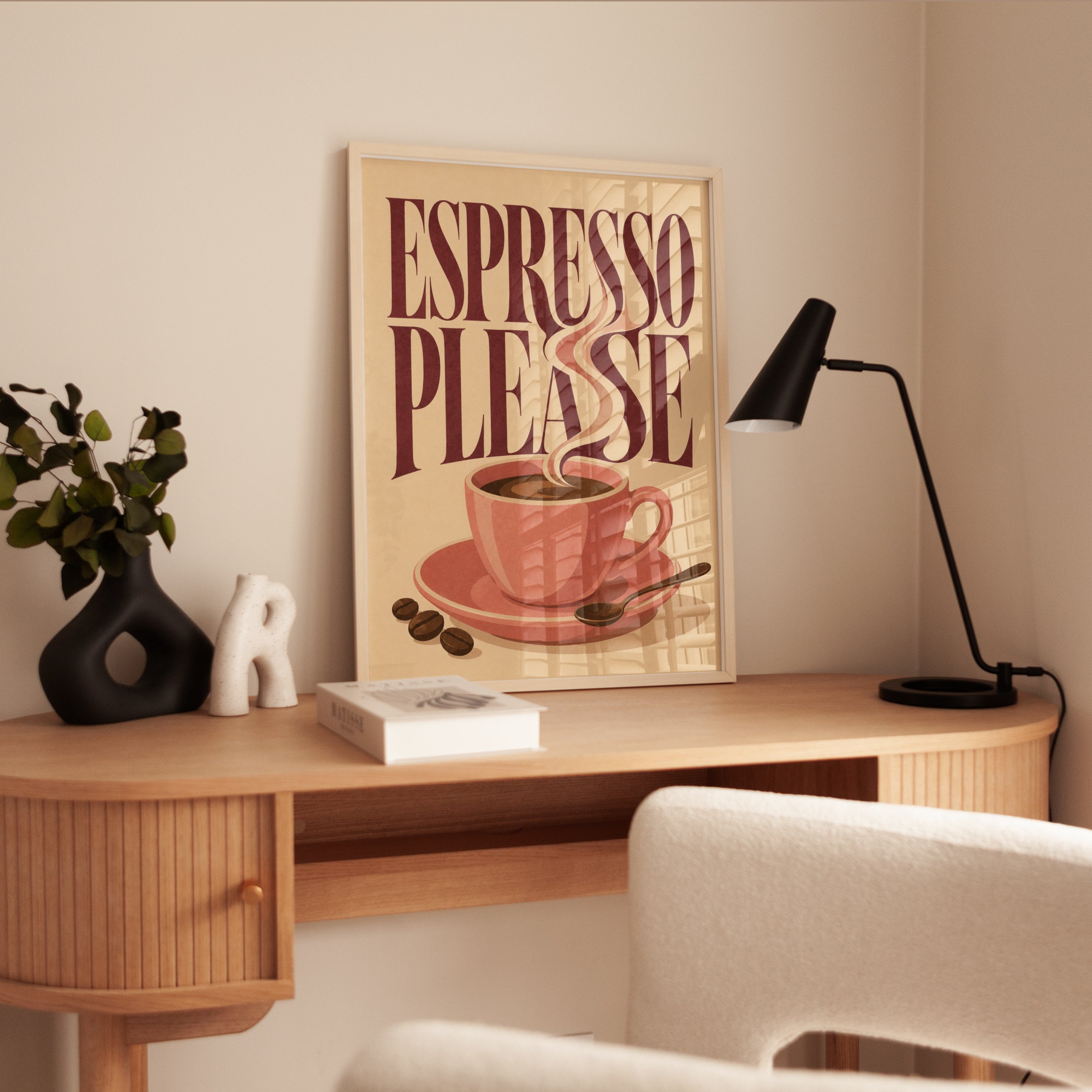 Vintage Espresso Coffee Print - interior