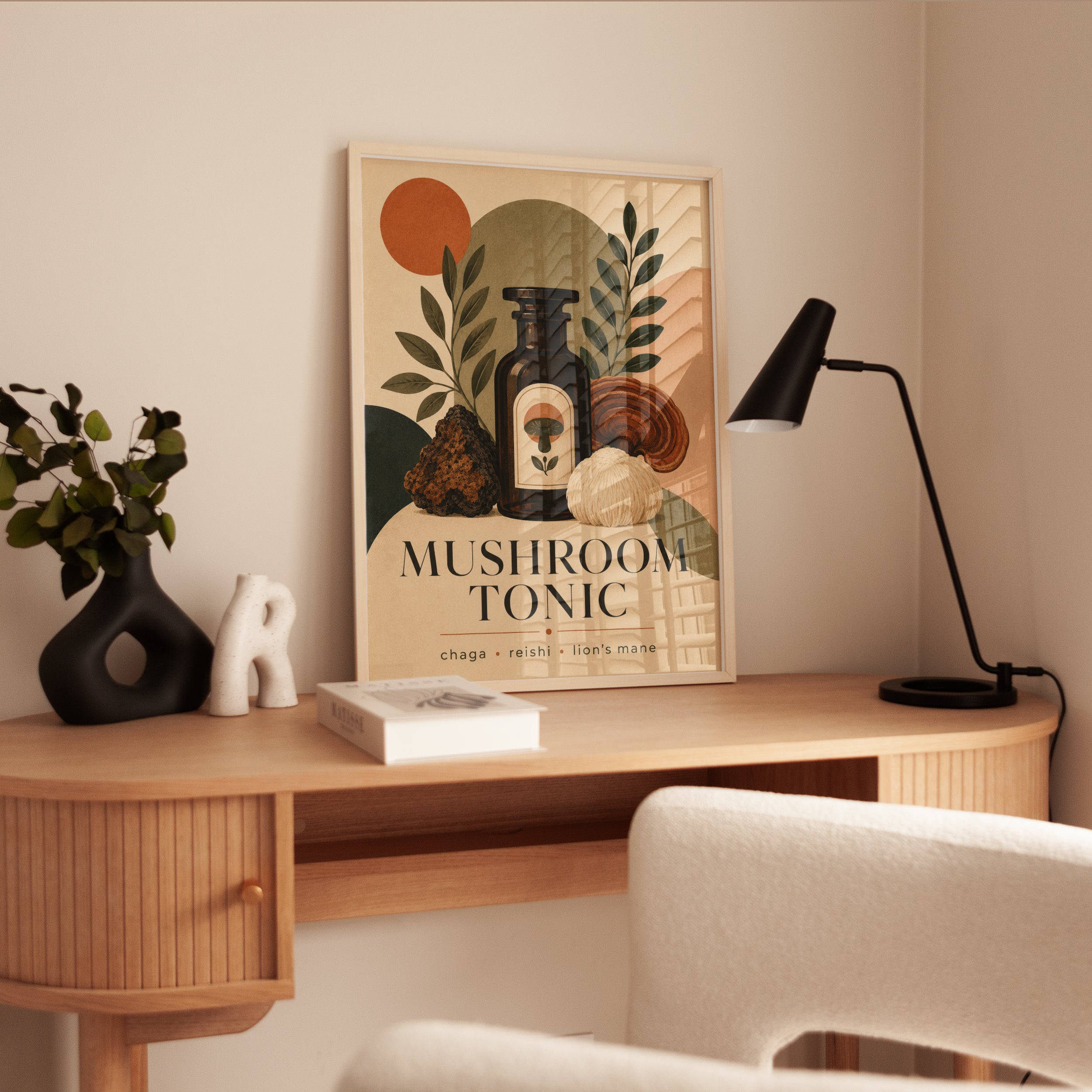 Mushroom Botanical Print - interior