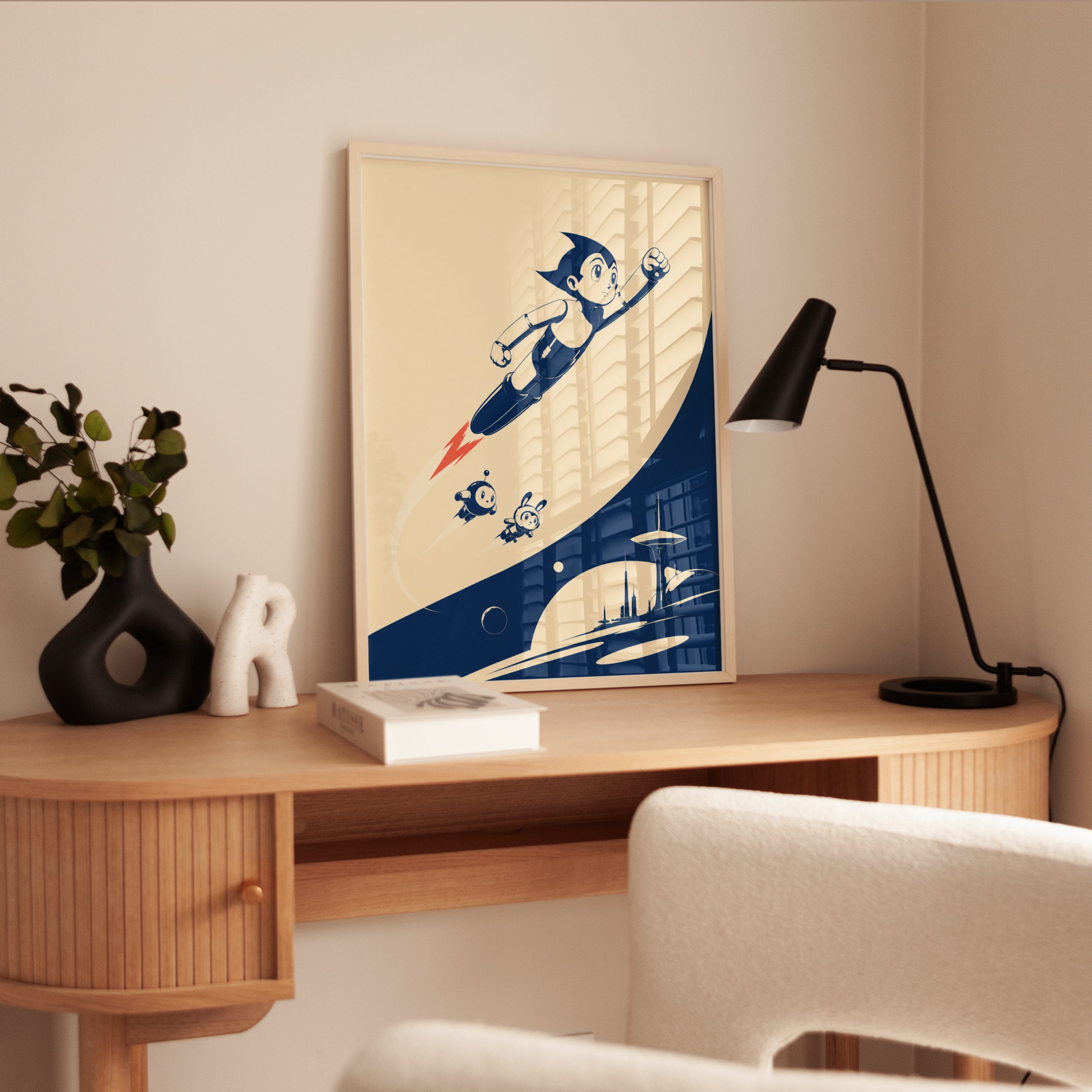 Retro Robot Poster – Vintage Sci Fi Wall Art - interior