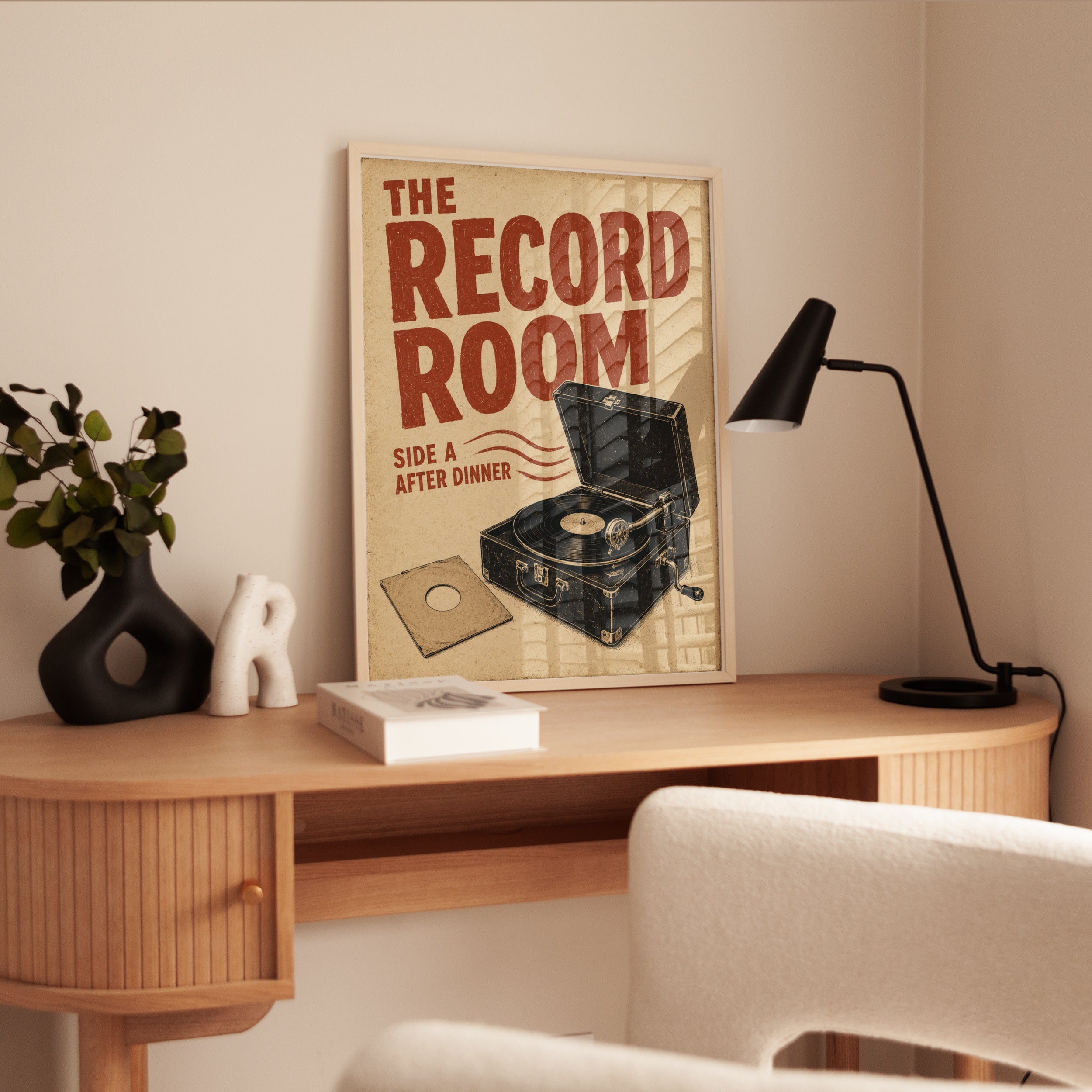 Record Room Wall Art – Vintage Vinyl Print - interior