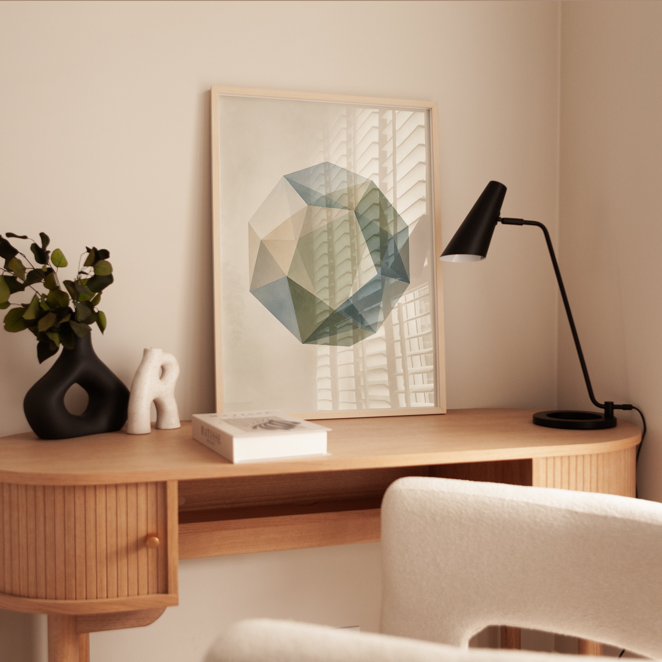 Geometric Wall Art – Abstract Polygon Print - interior