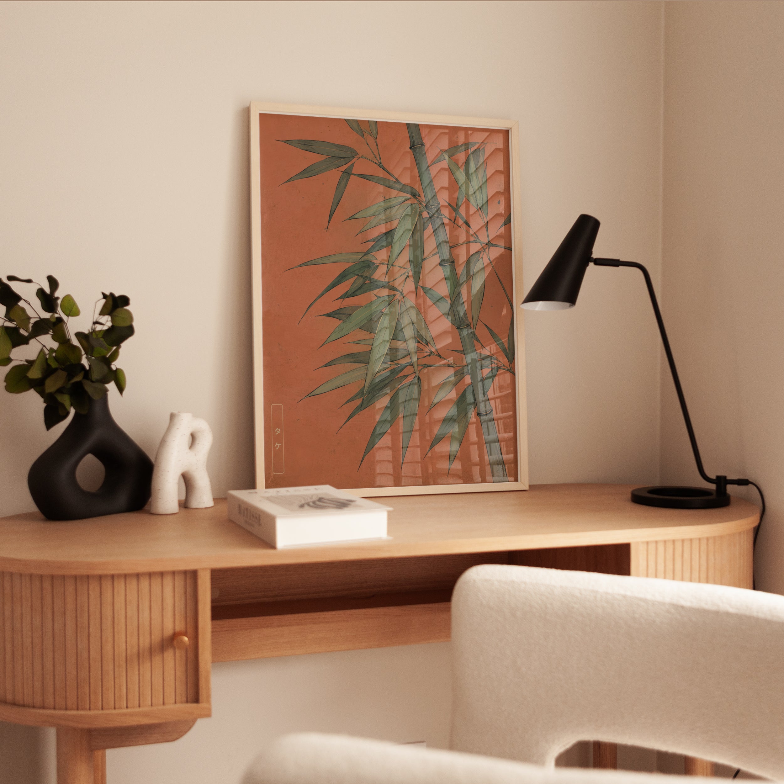 Bamboo Botanical Print — Vintage Japanese-Inspired Art - interior