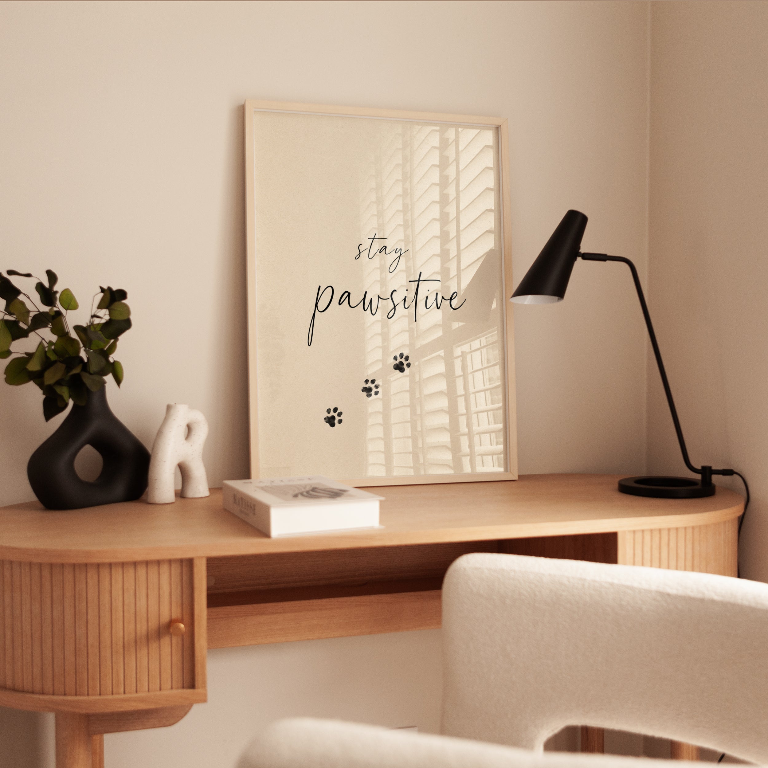 Stay Pawsitive Dog Print – Paw Prints - interior
