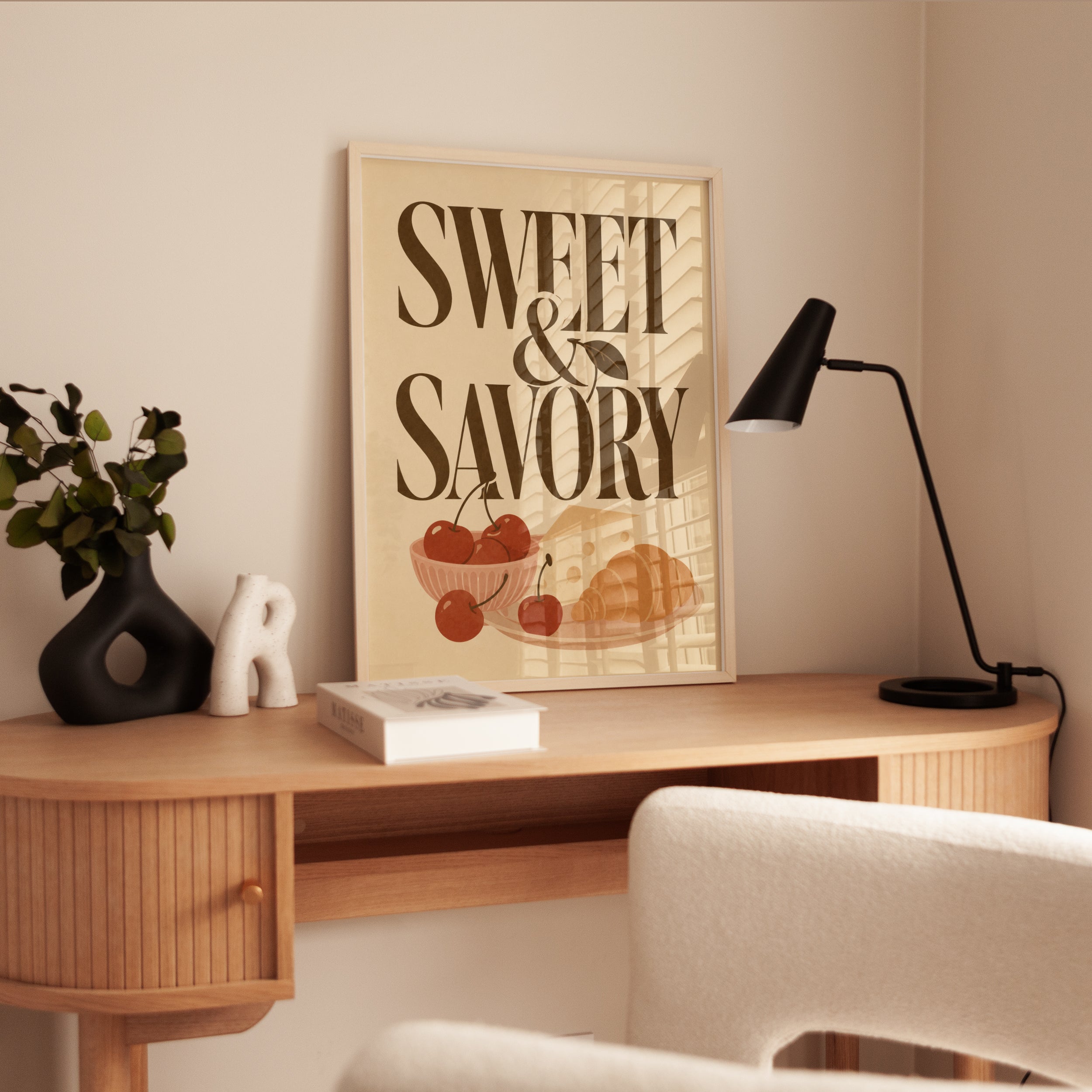 Sweet & Savory Wall Art: Retro Food Poster (Dining Room or Cafe) - interior