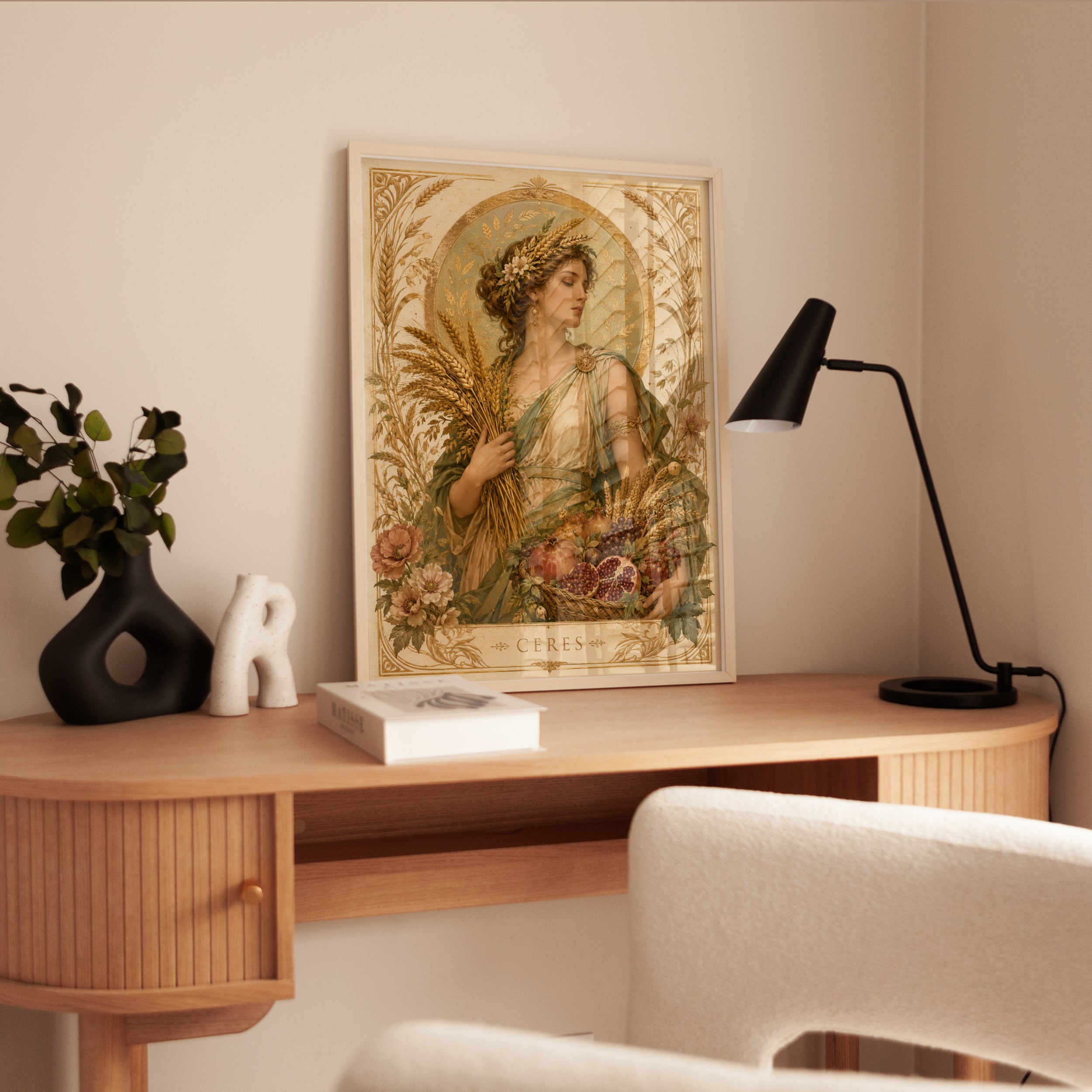Art Nouveau Woman Print - interior