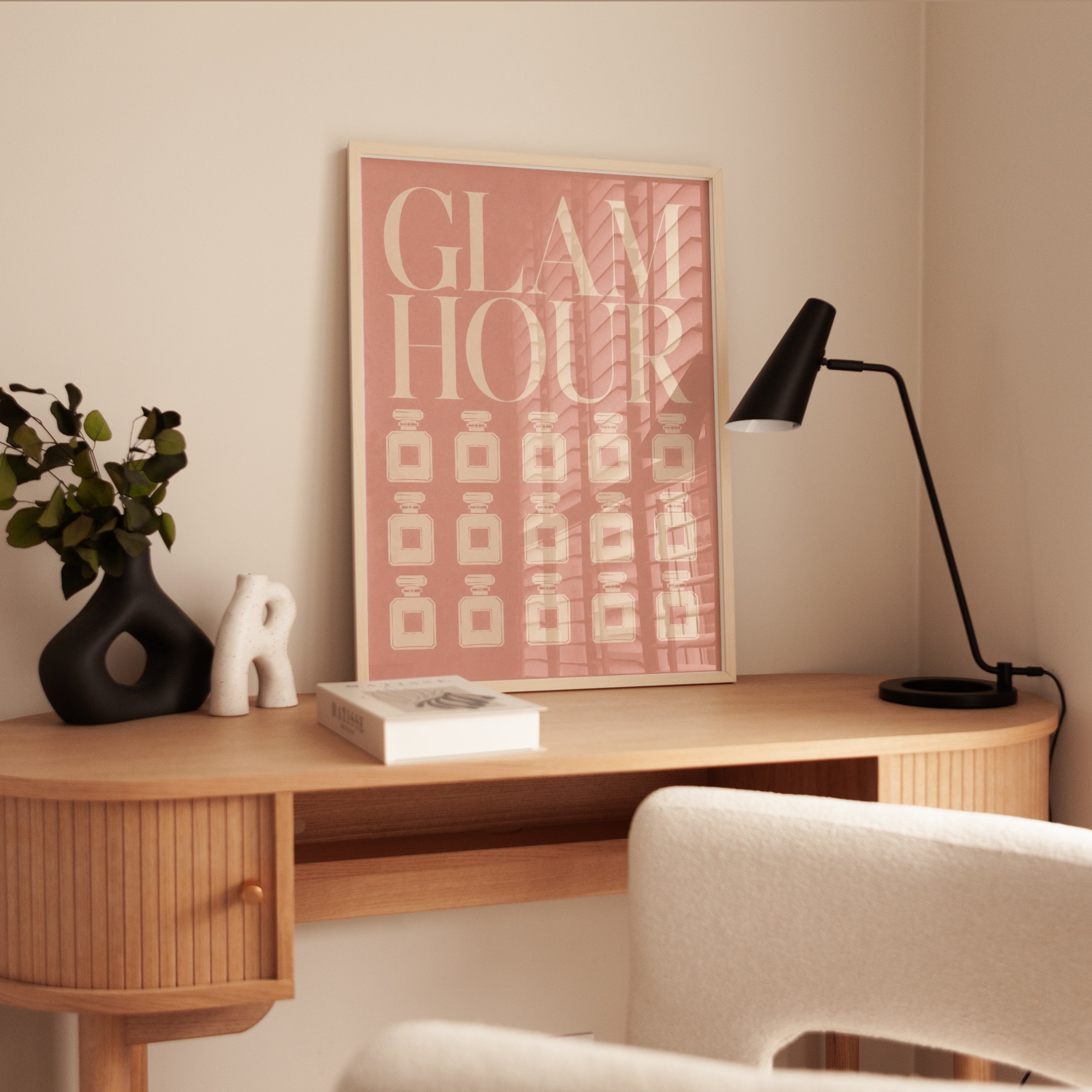 Fashion Wall Art Print: Glam Hour Perfume Bottles - interior