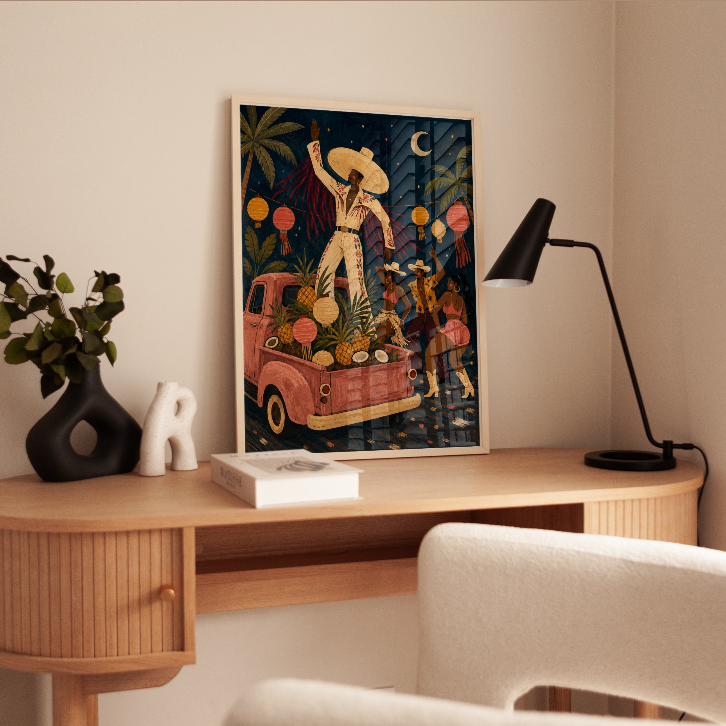 Mexican Fiesta Wall Art – Vintage Truck Print - interior
