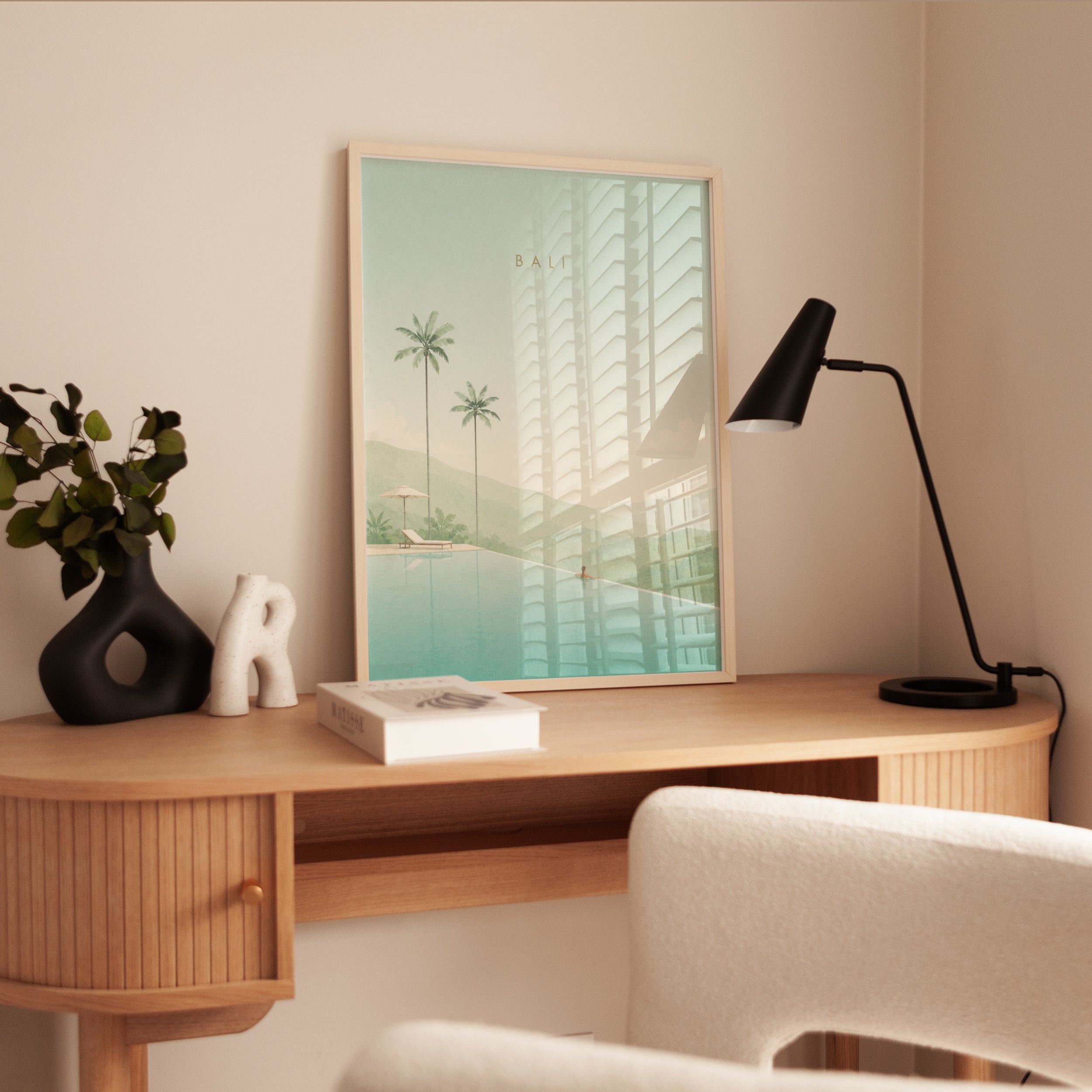 Bali Travel Poster – Tropical Pool Print - interior