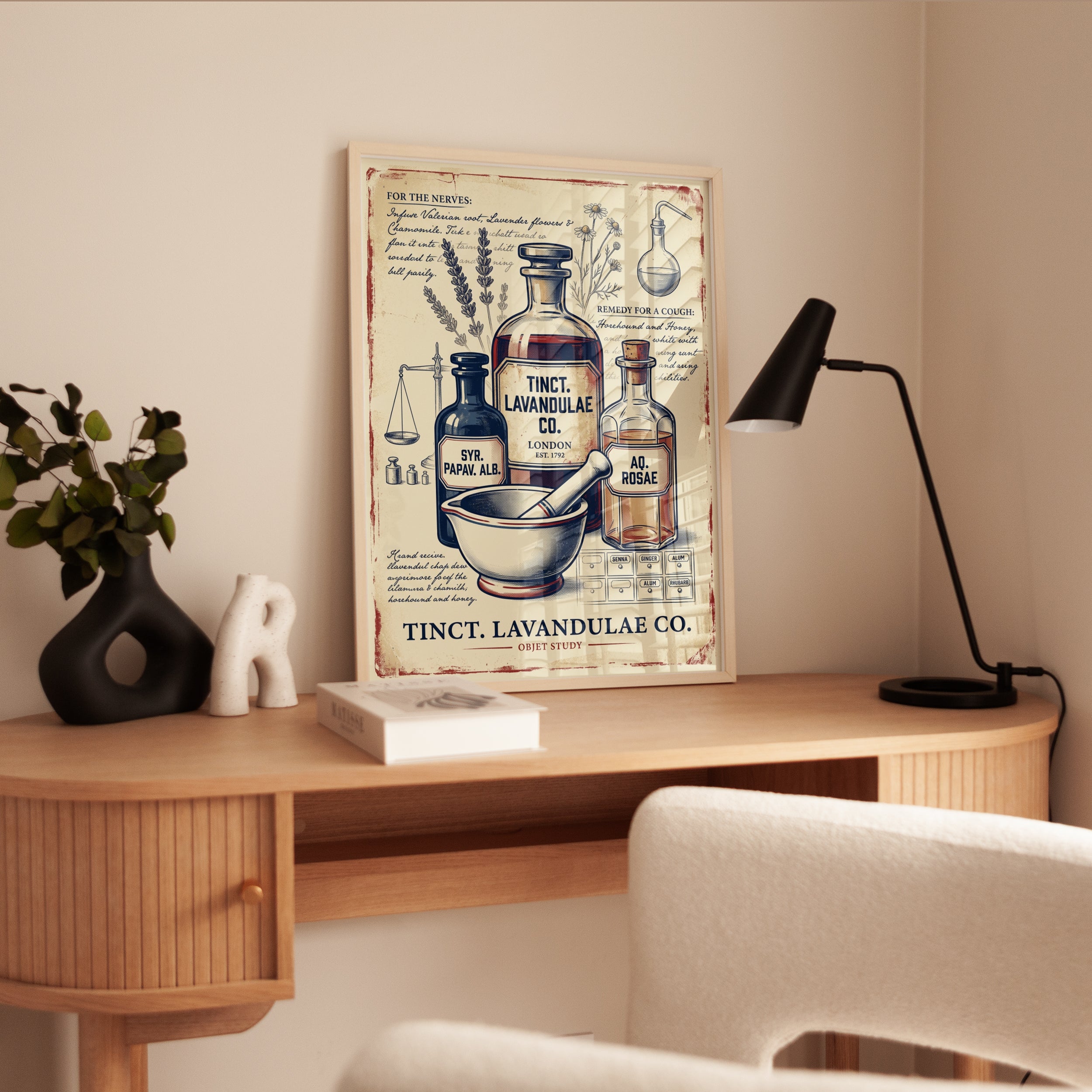 Vintage Apothecary Print — Botanical Medicine Illustration - interior