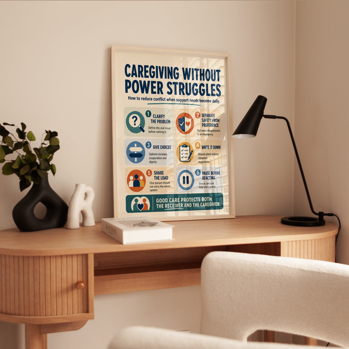 Caregiving Wall Art: Educational Tips - interior