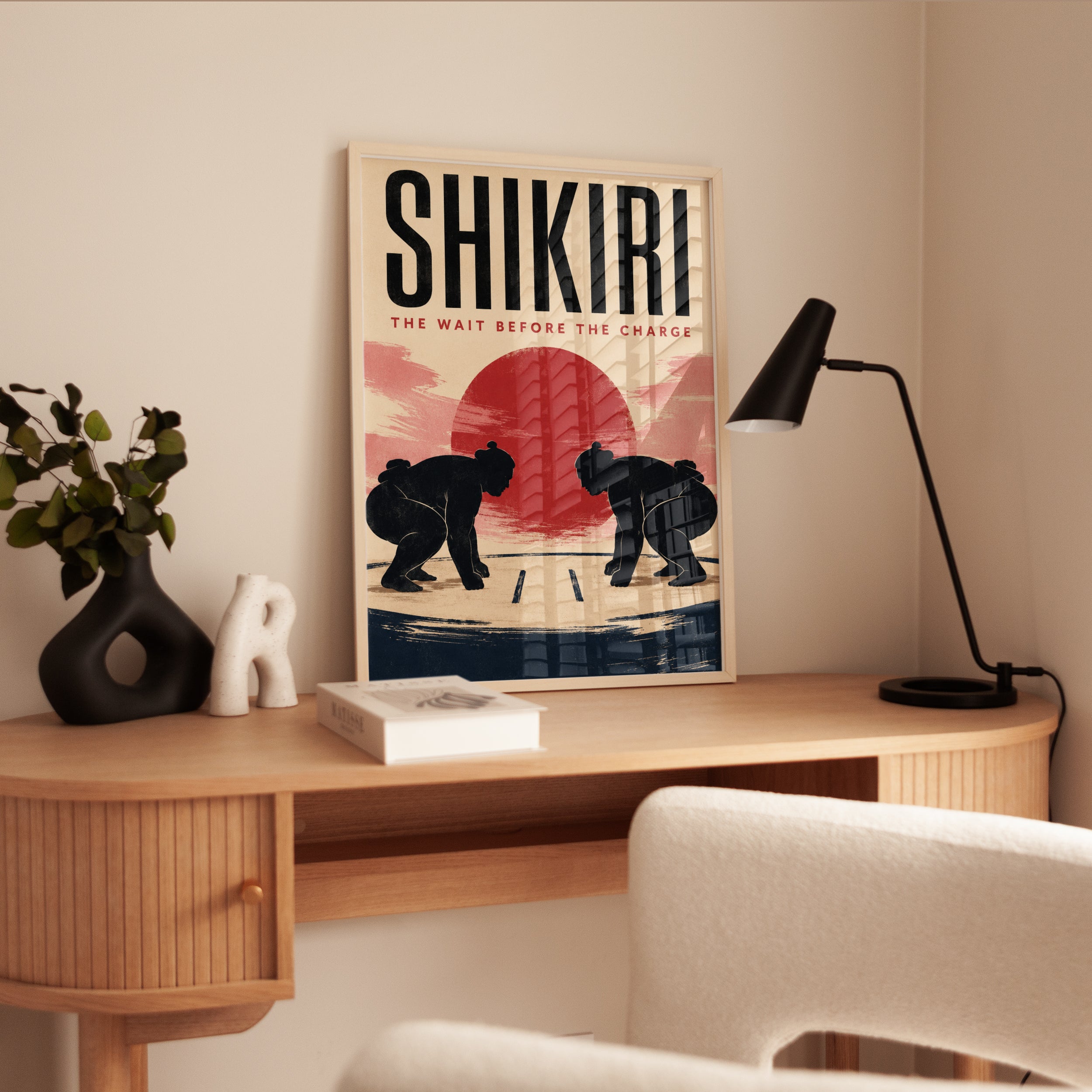 Sumo Wrestling Poster – Japanese Sports Art - interior