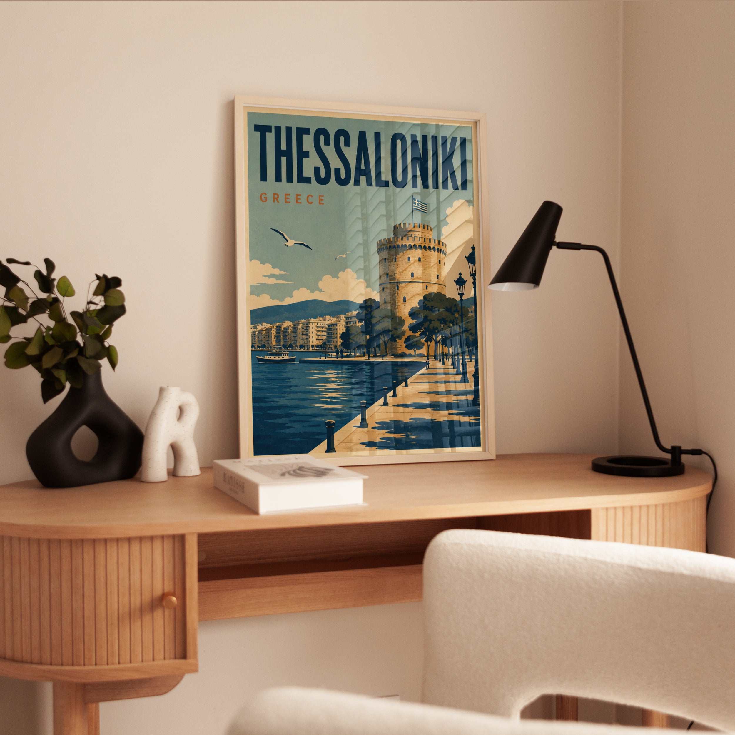 Thessaloniki Travel Poster – Greece Wall Art - interior