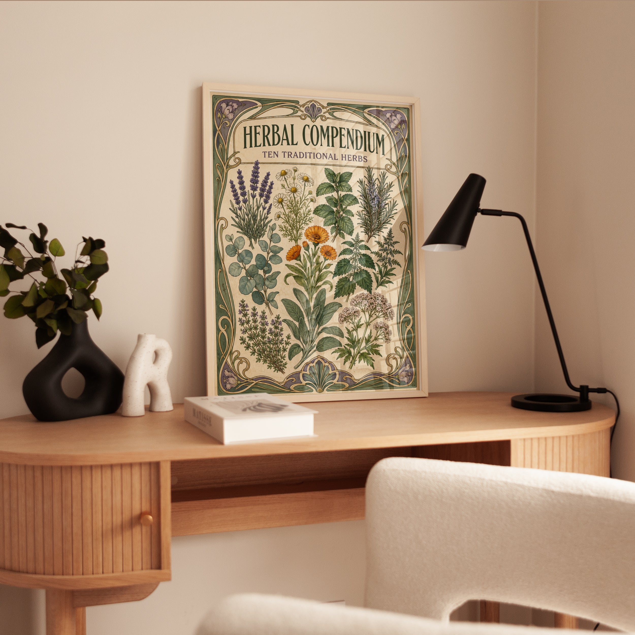 Herbal Botanical Print - interior