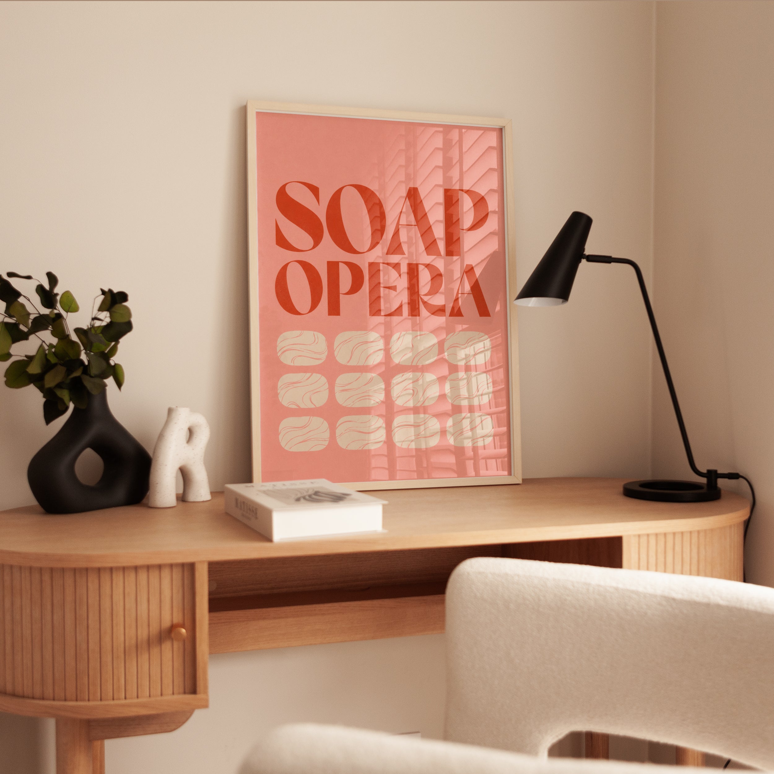 Playful Soap Opera Retro Print - interior