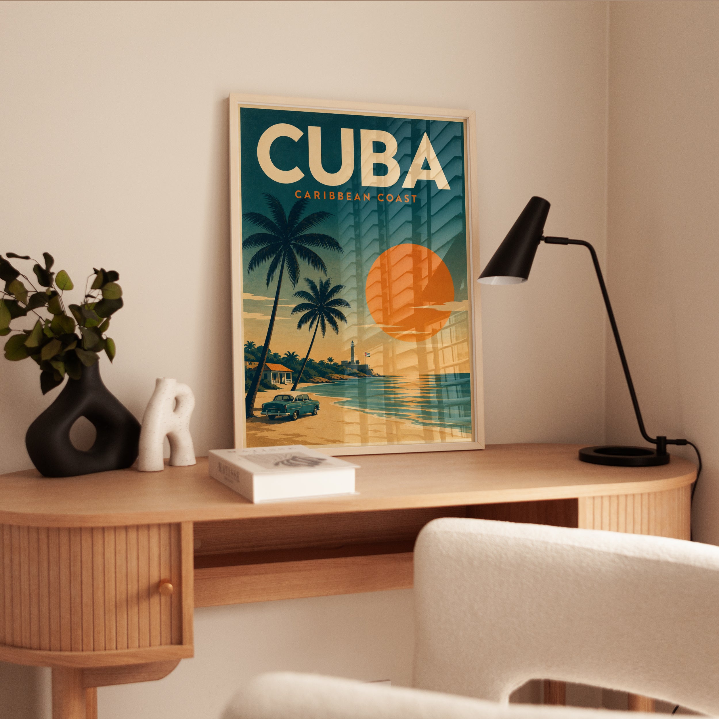 Cuba Travel Poster – Vintage Caribbean Wall Art - interior