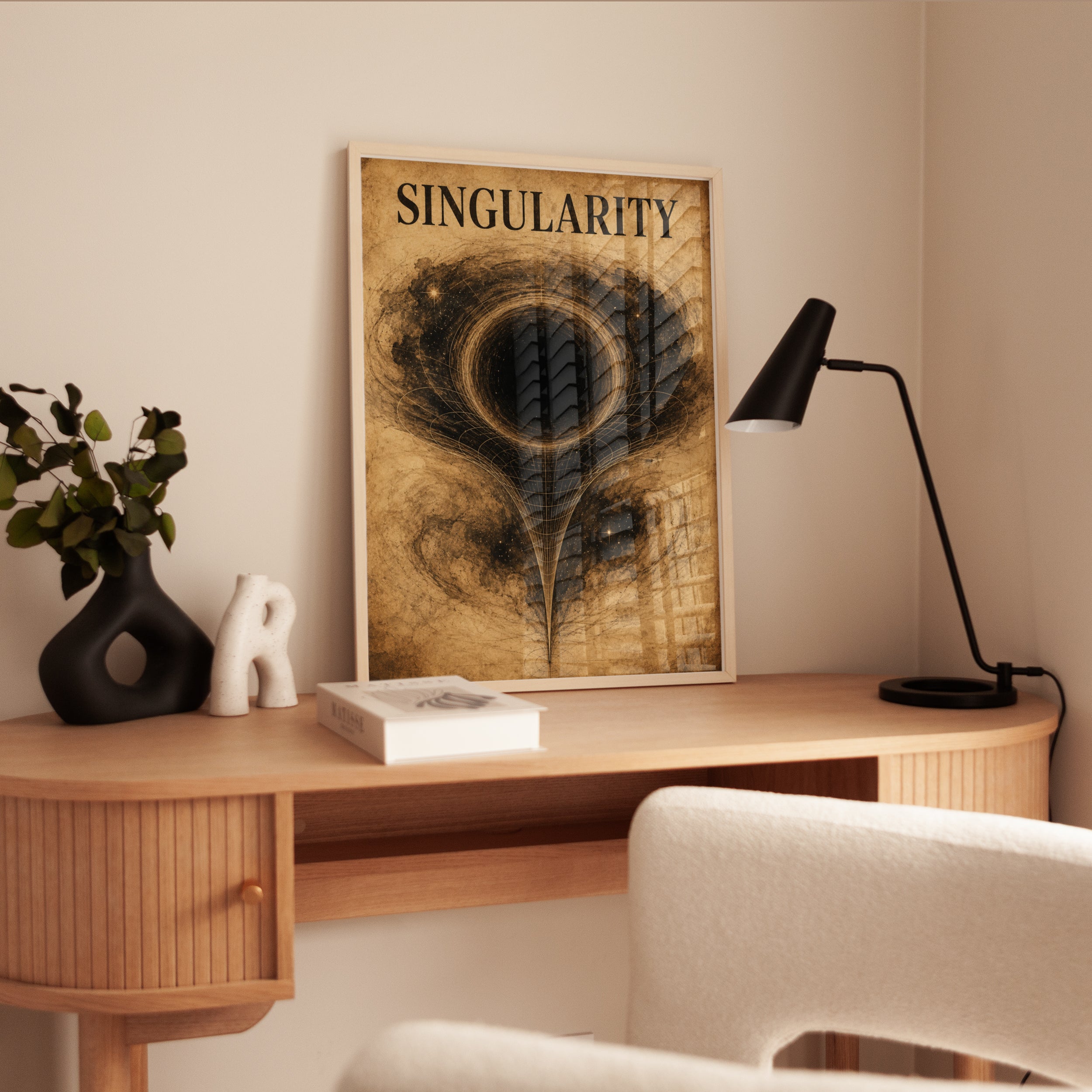 Singularity Print – Black Hole Wall Art - interior