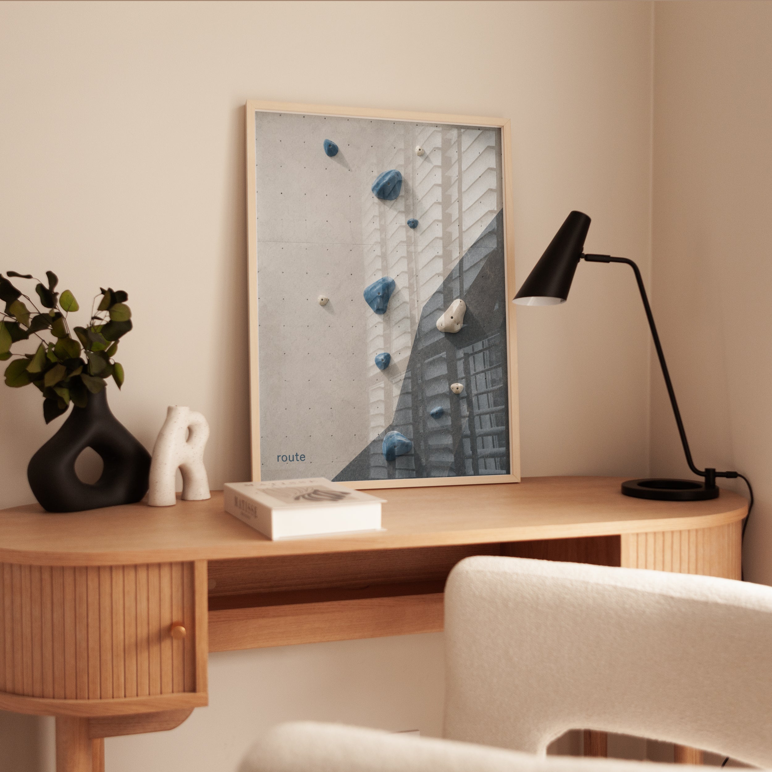 Rock Climbing Wall Art – Bouldering Print - interior