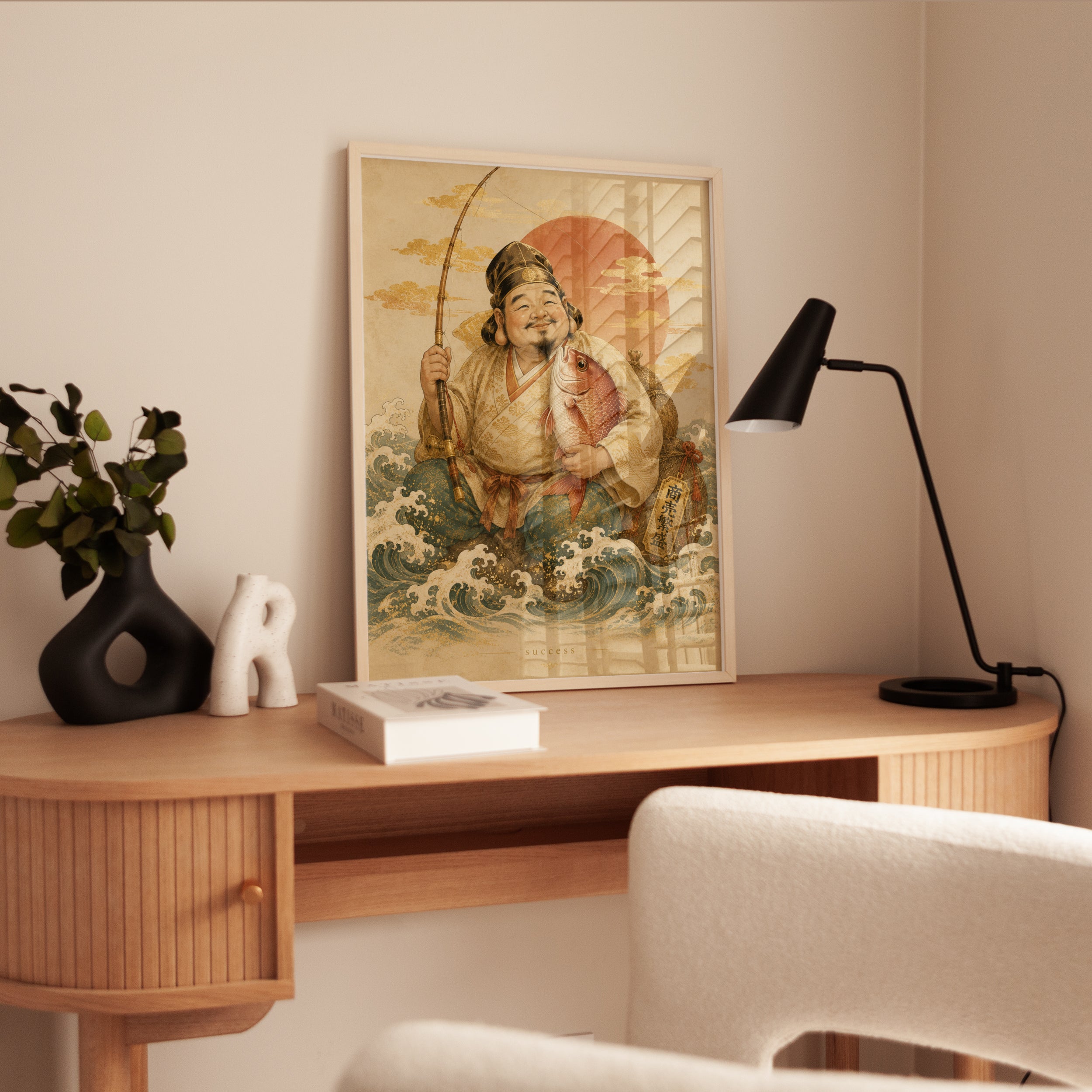 Japanese Prosperity Art – Lucky Fortune Print - interior