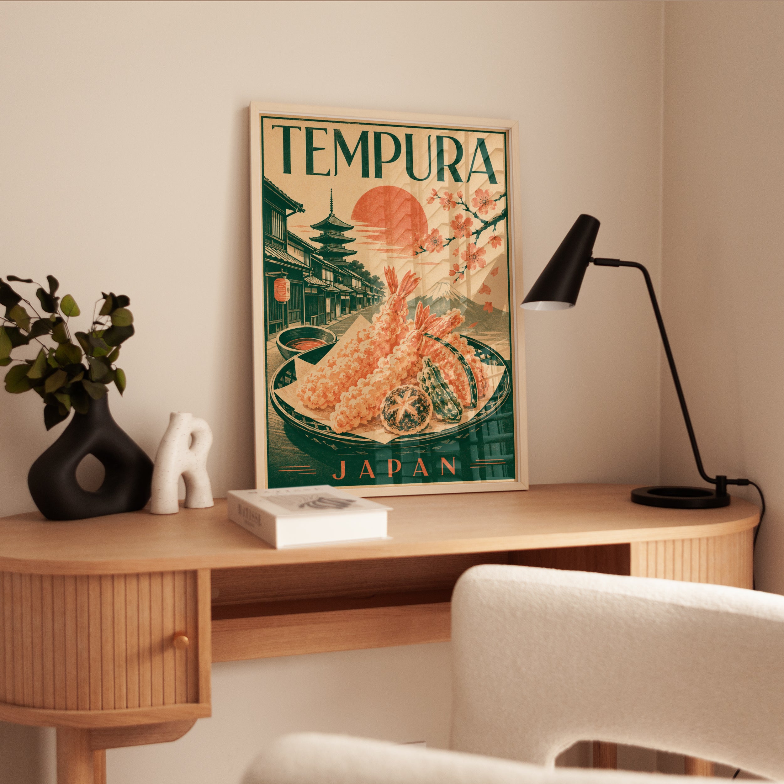 Tempura Poster Print: Vintage Japanese Food Art (Kitchen Decor) - interior