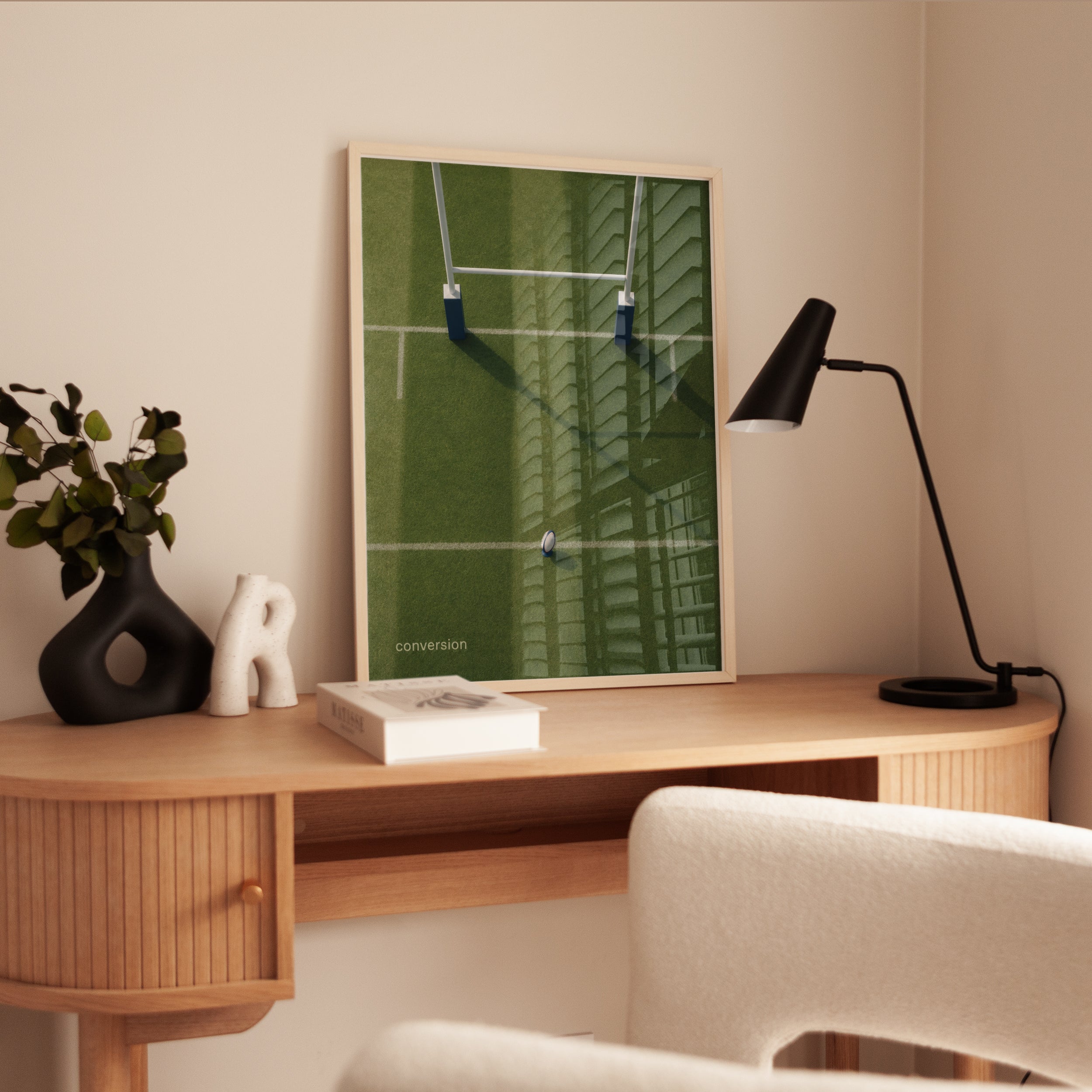 Rugby Wall Art – Sports Field Print - interior