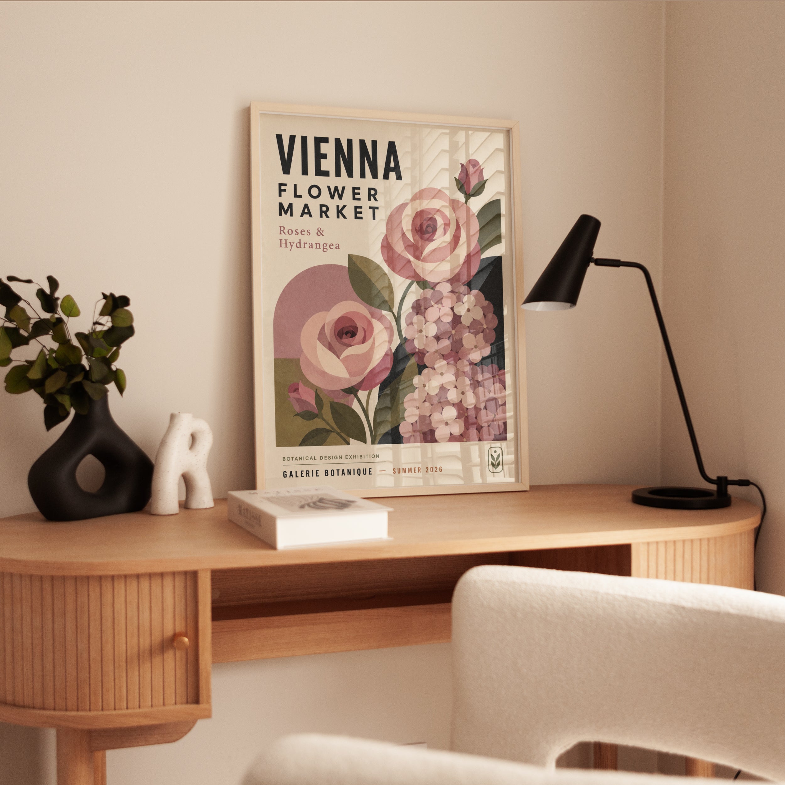 Vienna Flower Market Poster — Botanical Exhibition Print - interior