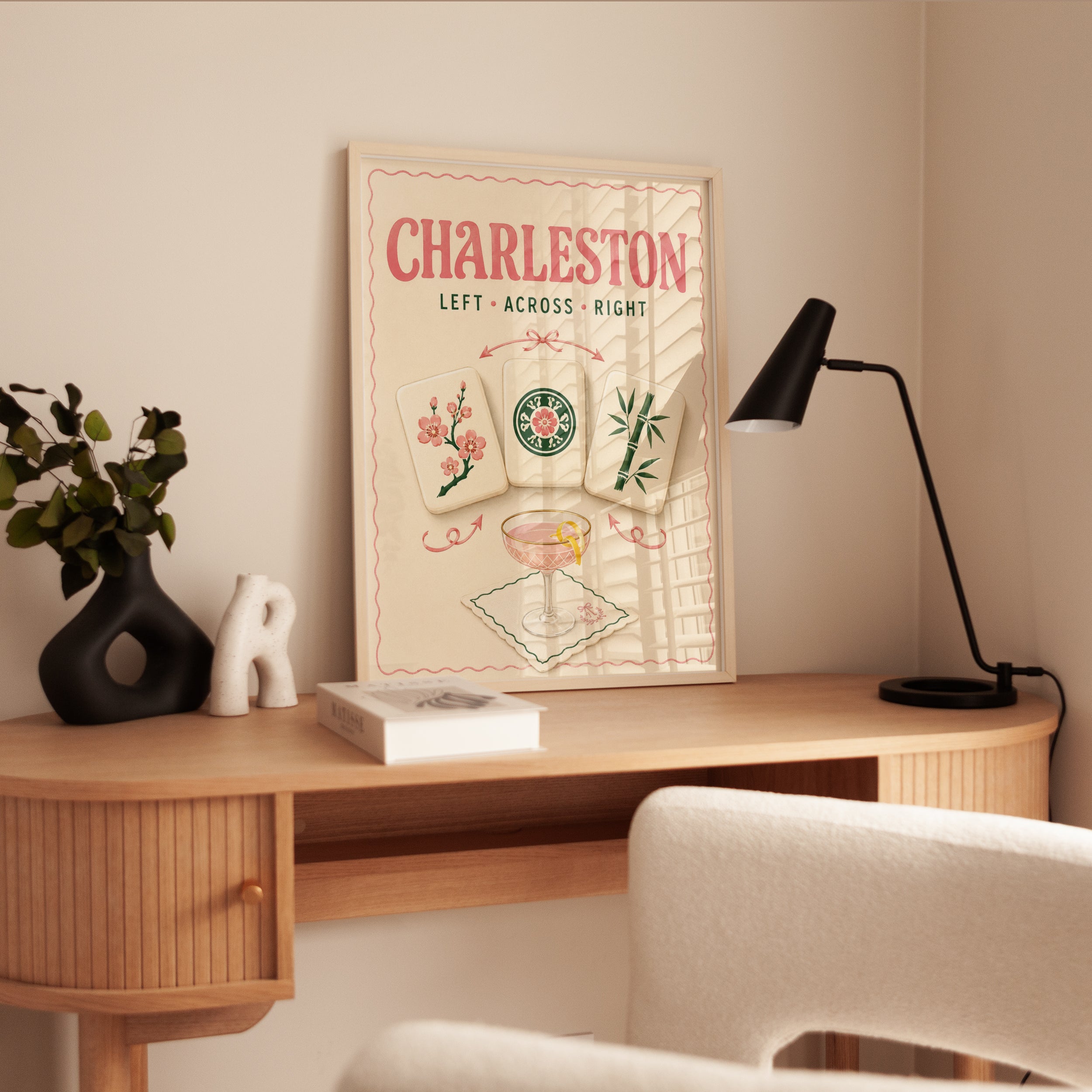 Mahjong Wall Art – Charleston Game Room Decor - interior