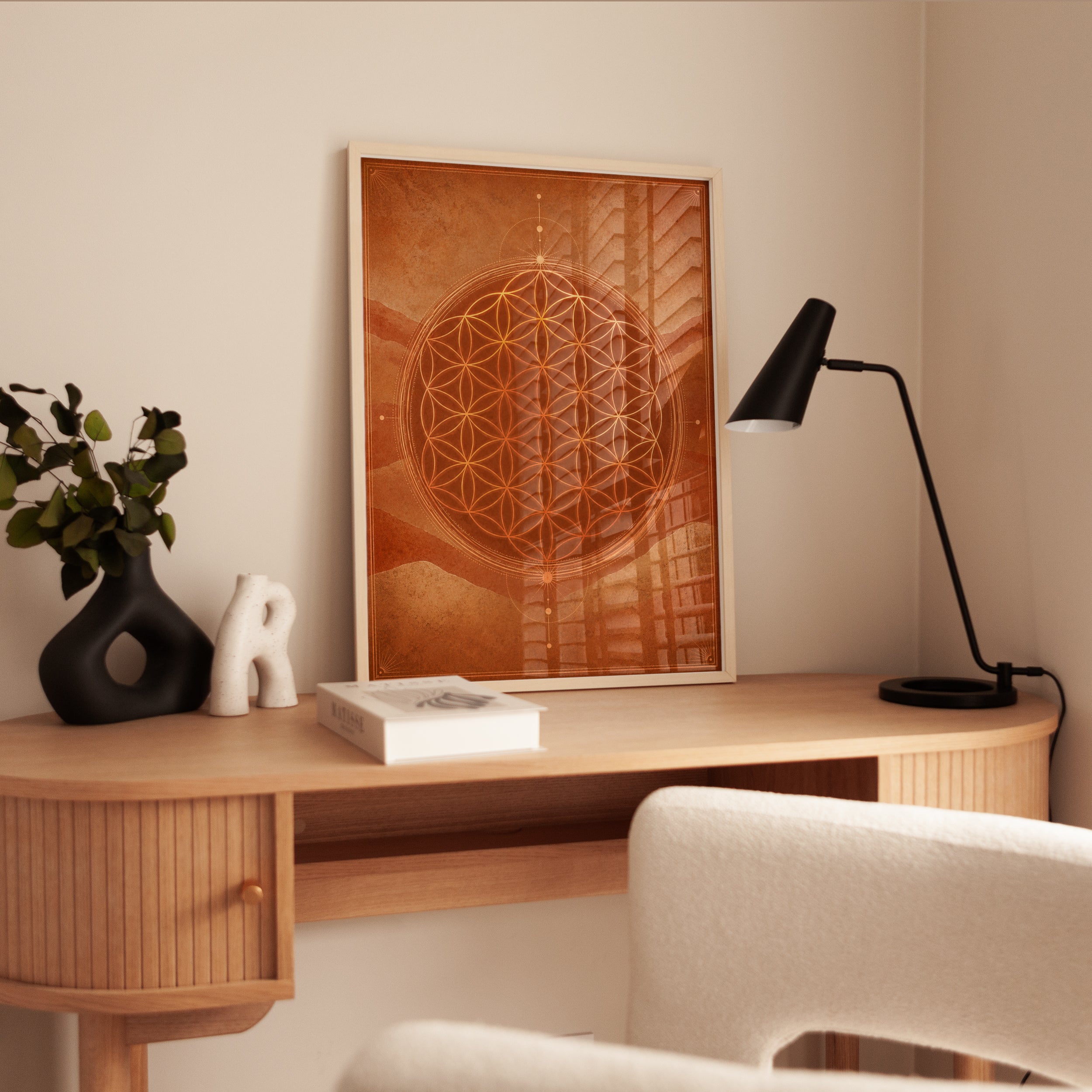 Sacred Geometry Wall Art: Flower of Life Mandala - interior