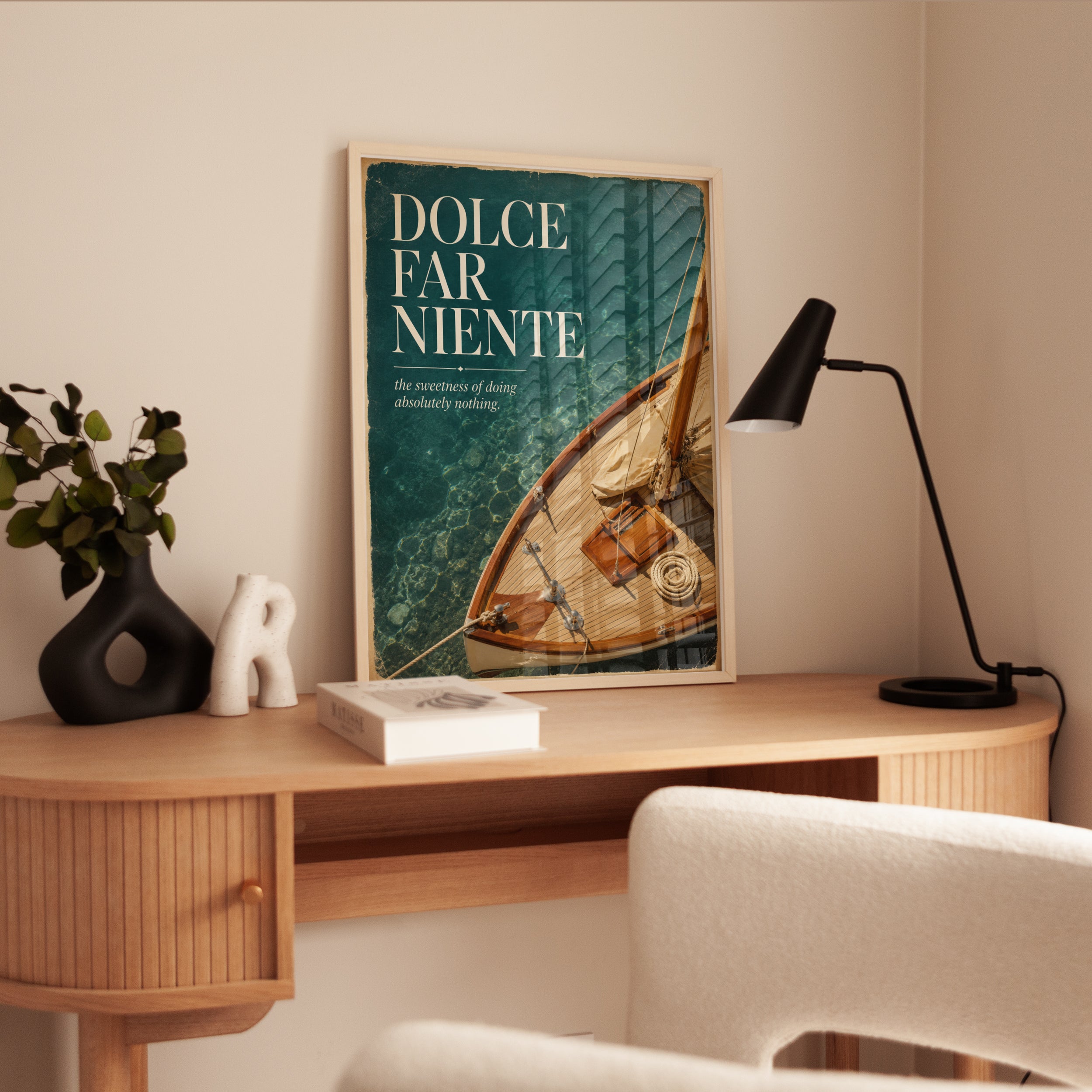 Dolce Far Niente Boat Print - interior