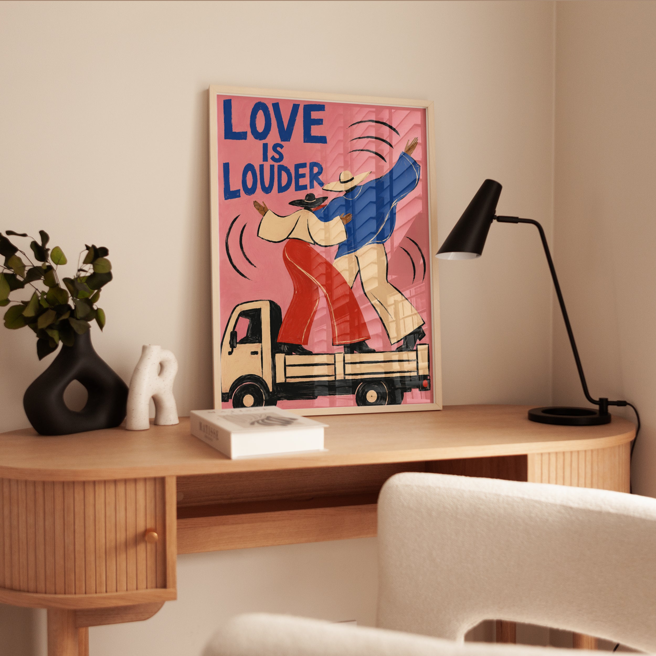 Love Is Louder Poster – Retro Dance Print - interior
