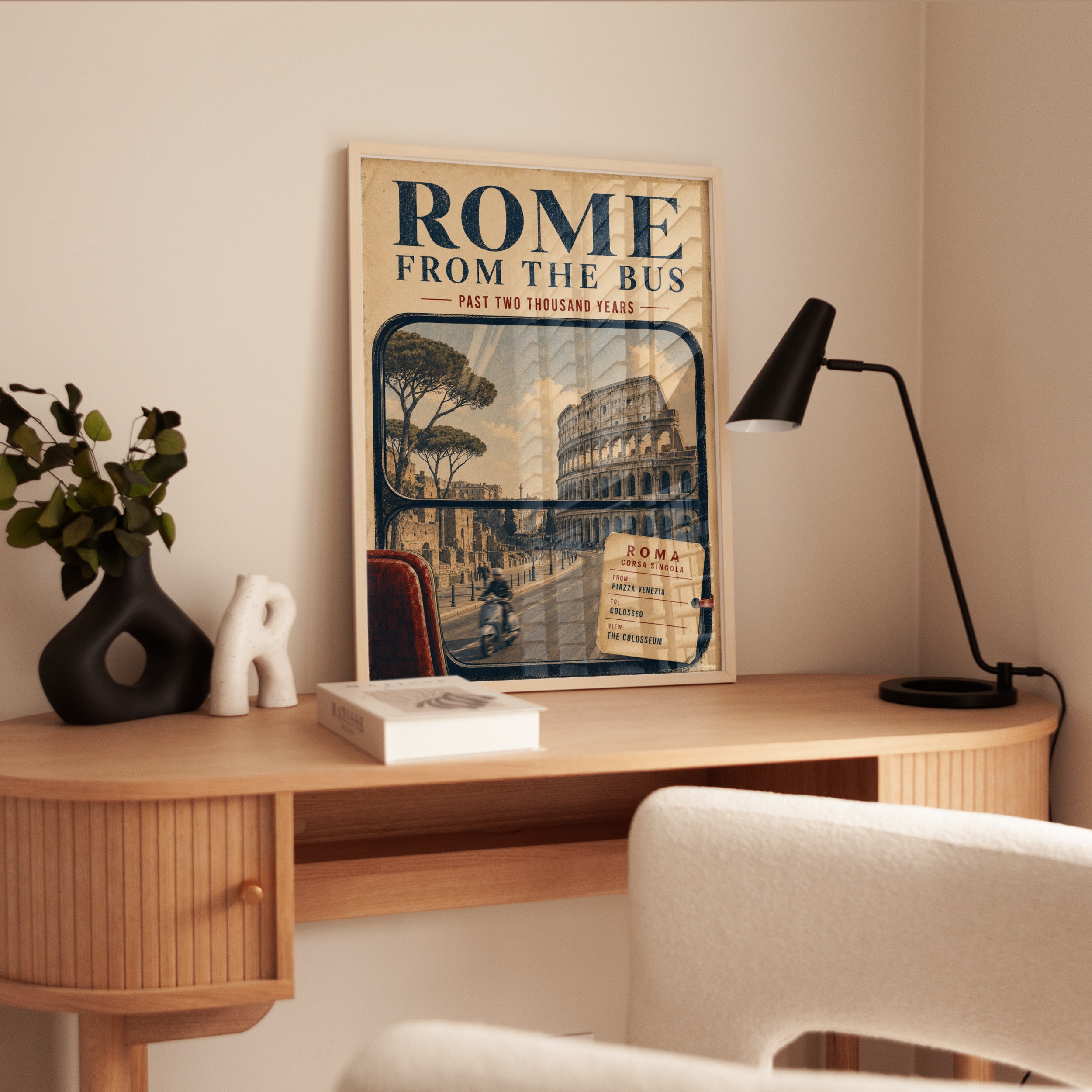 Rome Travel Poster – Vintage Italy Wall Art - interior
