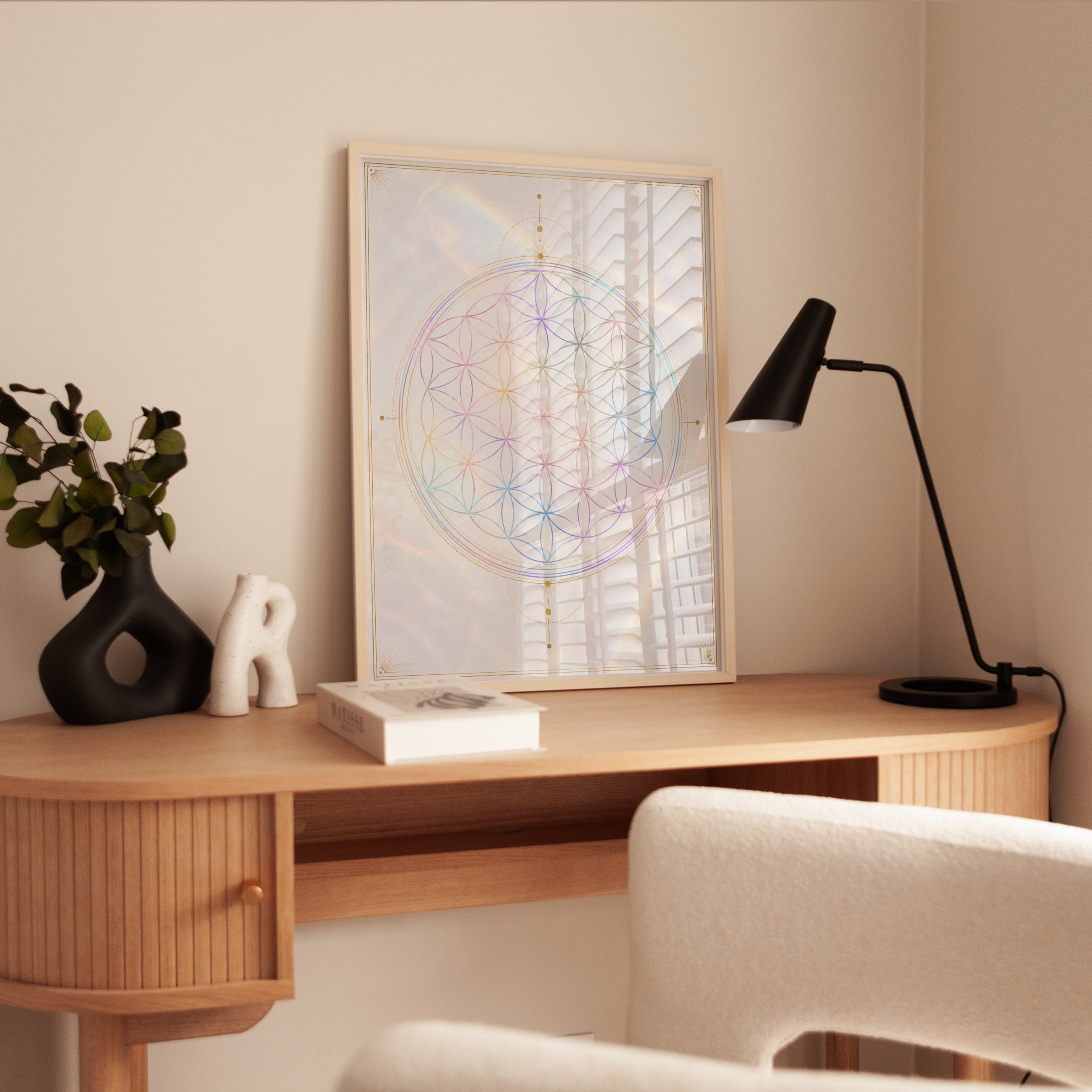 Sacred Geometry Wall Art: Flower of Life Mandala - interior