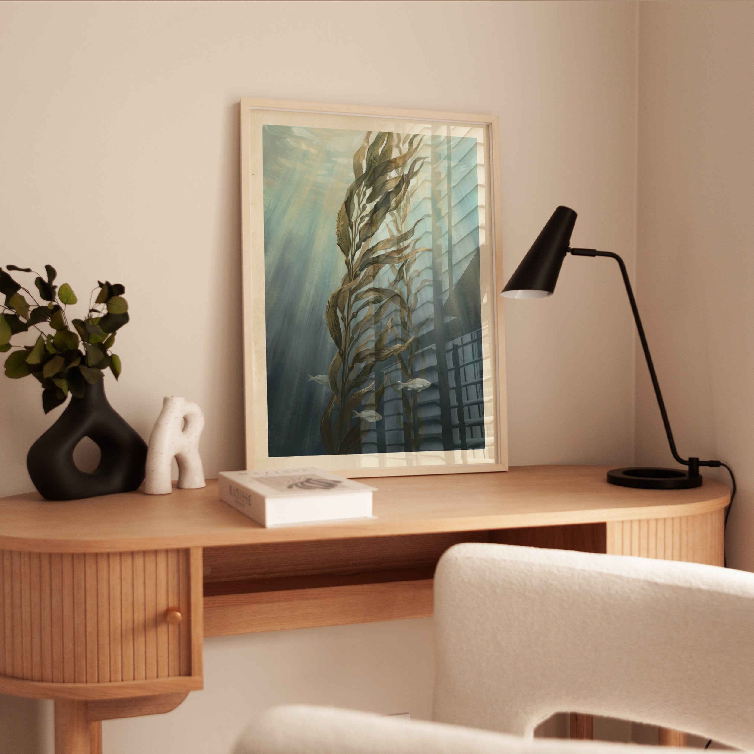 Underwater Kelp Forest Art Print: Vintage Marine Botanical - interior