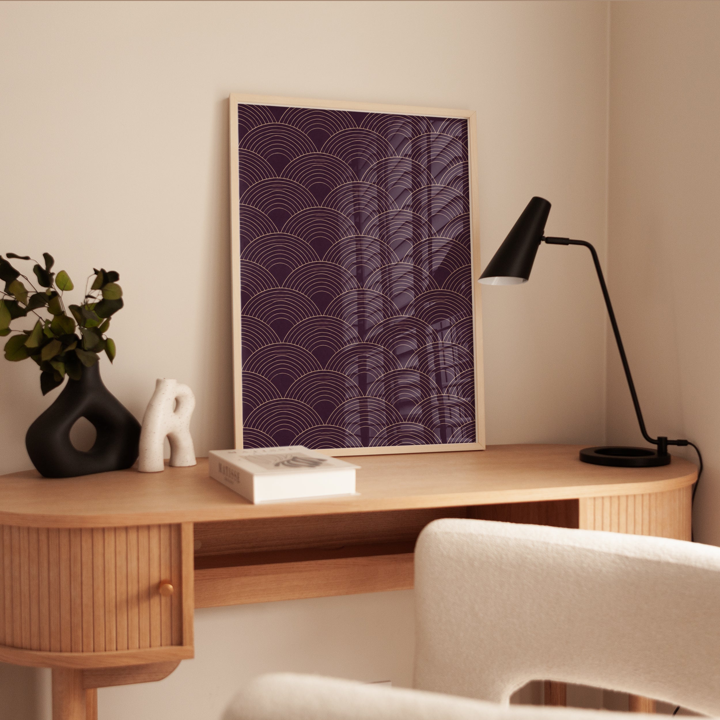 Seigaiha Wave Print: Japanese Ocean Pattern - interior