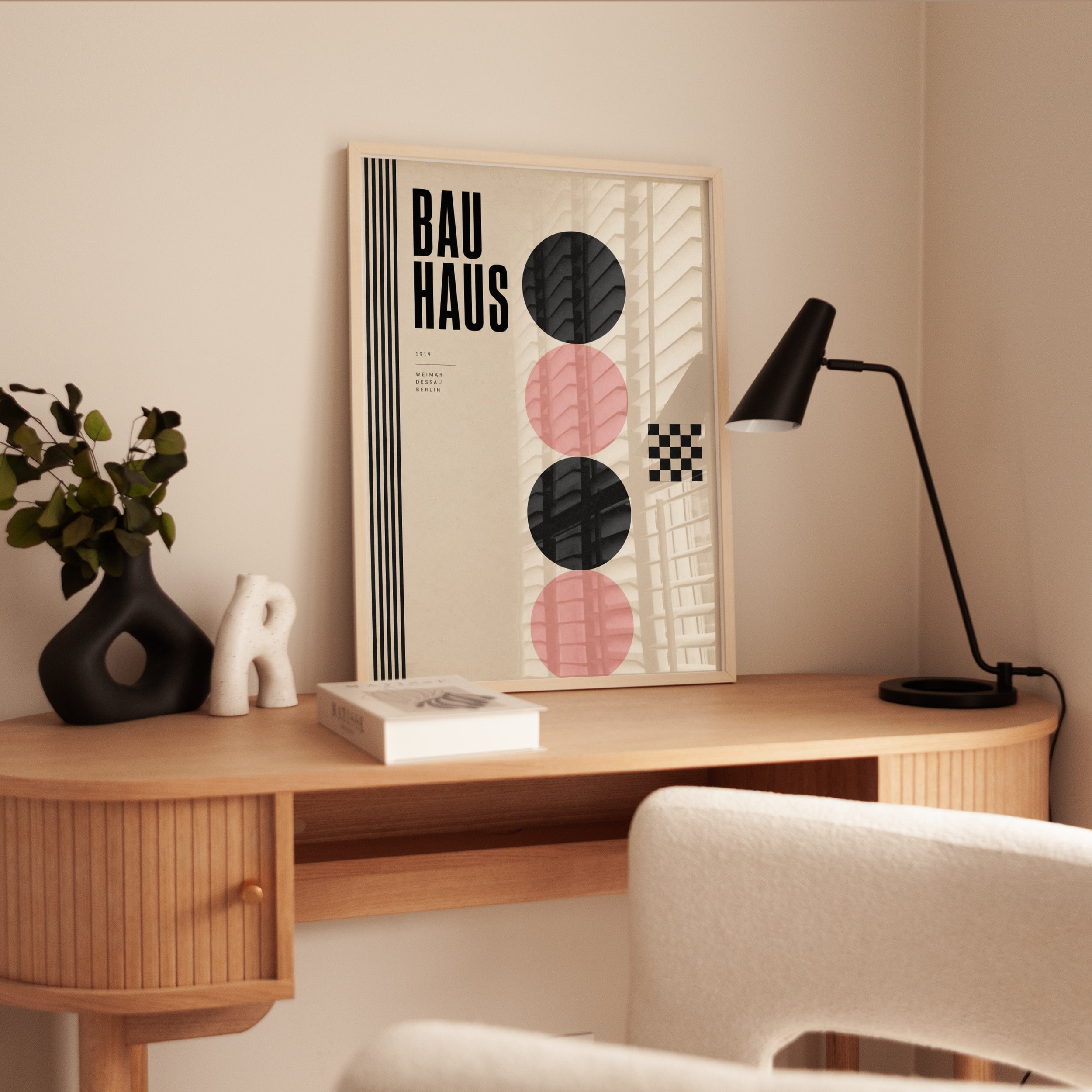 Bauhaus Print: Bold Geometric Shapes - interior