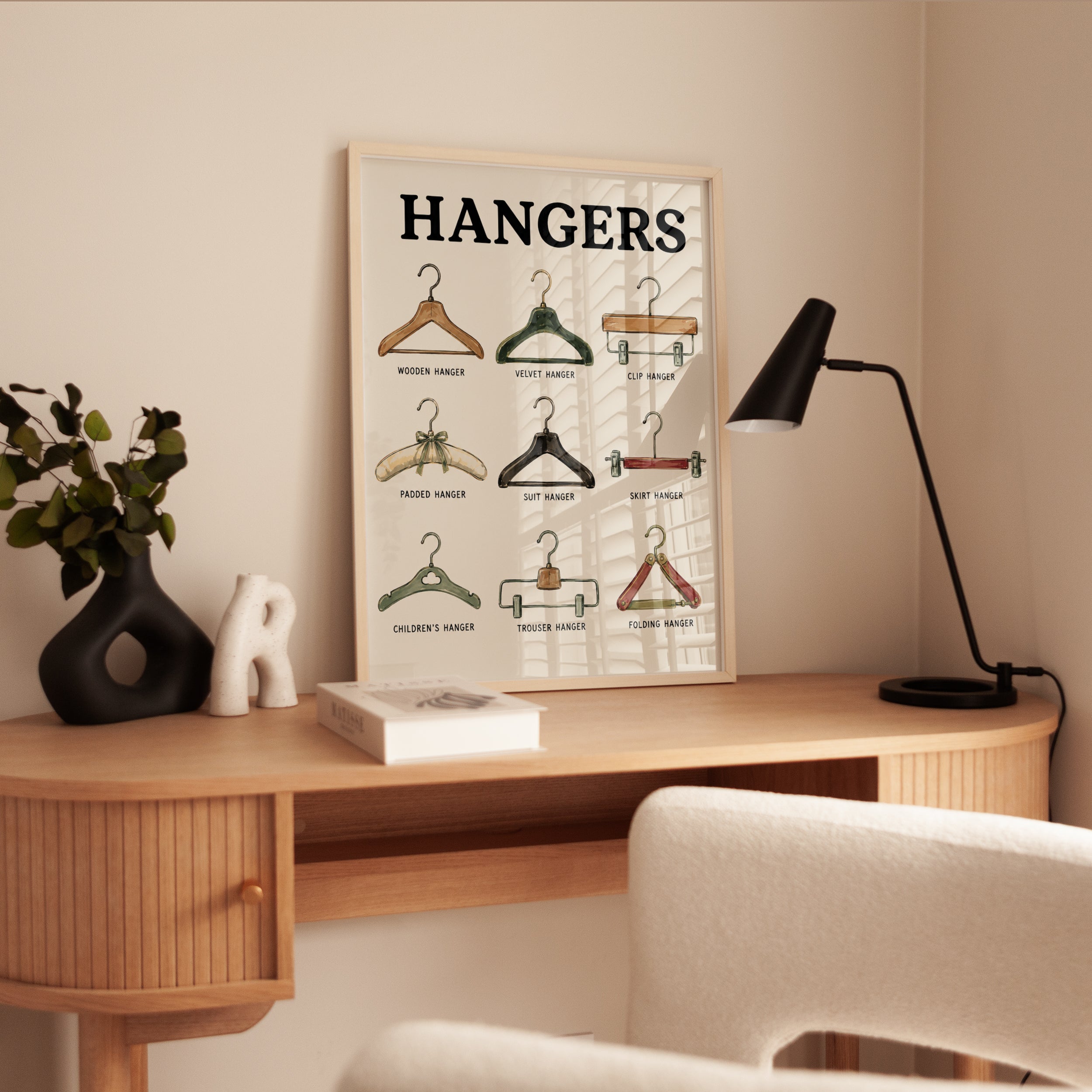 Types of Hangers Guide Print — Educational Infographic - interior
