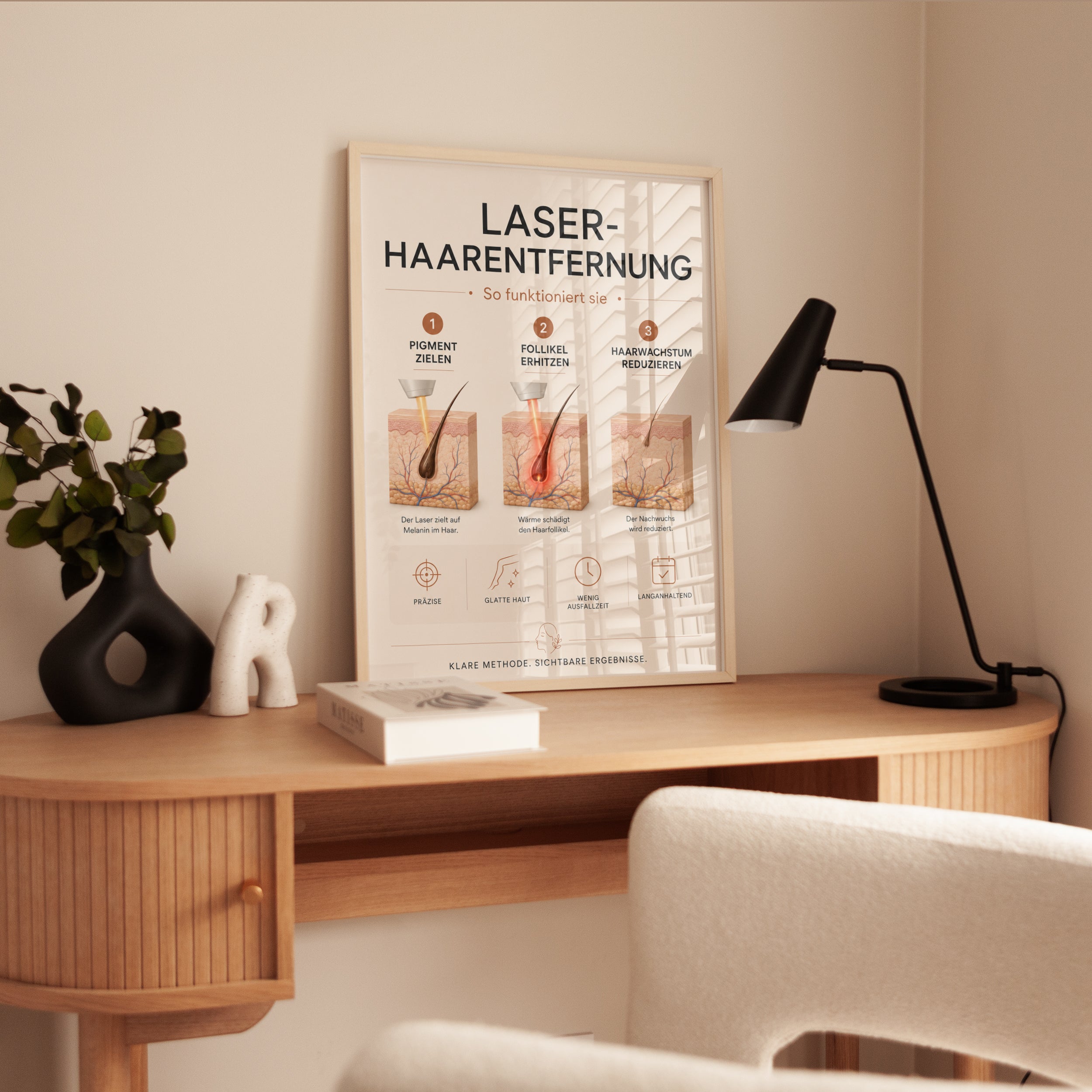 Medical Diagram Poster – Laser Hair Removal Guide - interior