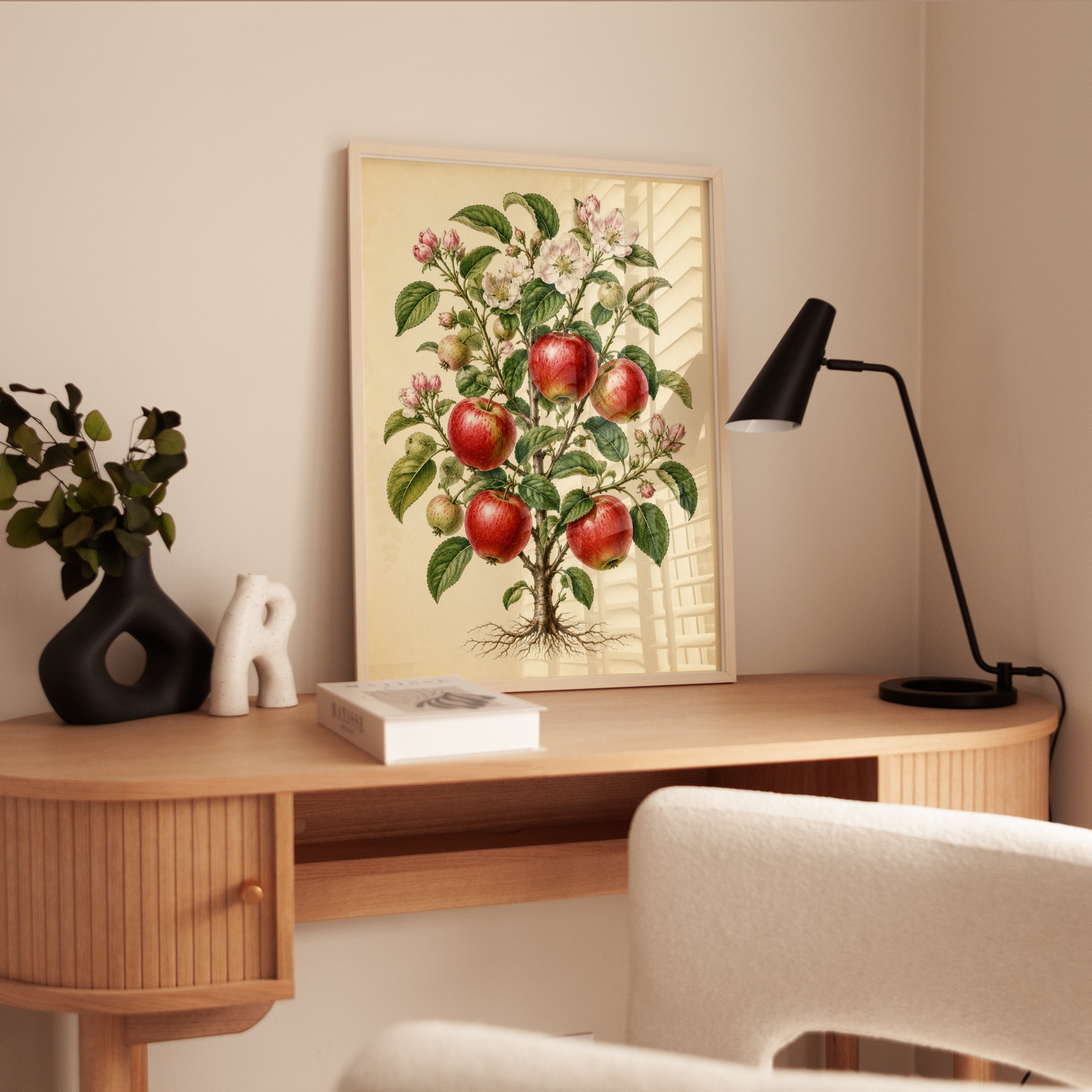 Apple Tree Botanical Print: Vintage Scientific Illustration - interior